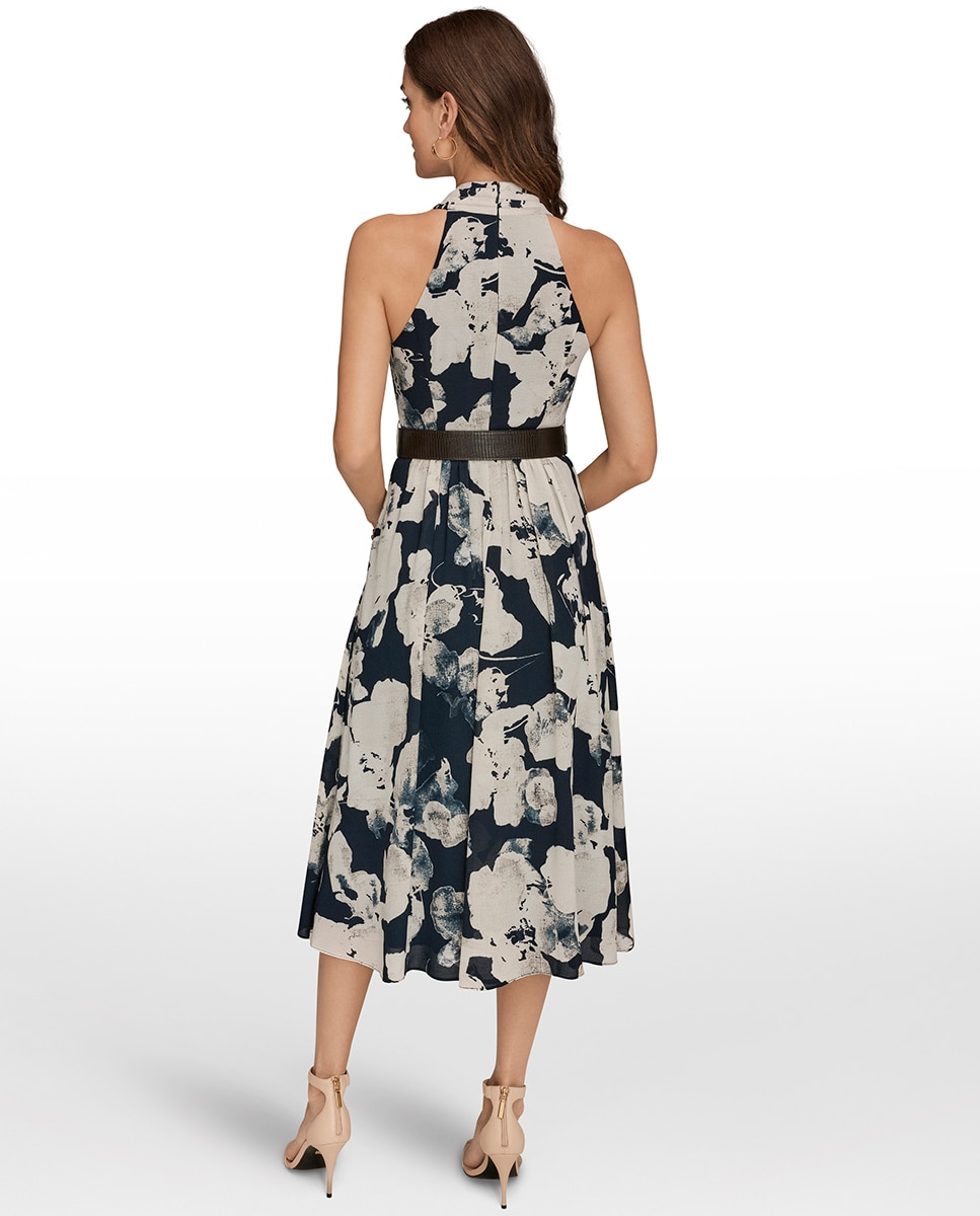 Vestido Halter com Estampado Floral Multicolor-2