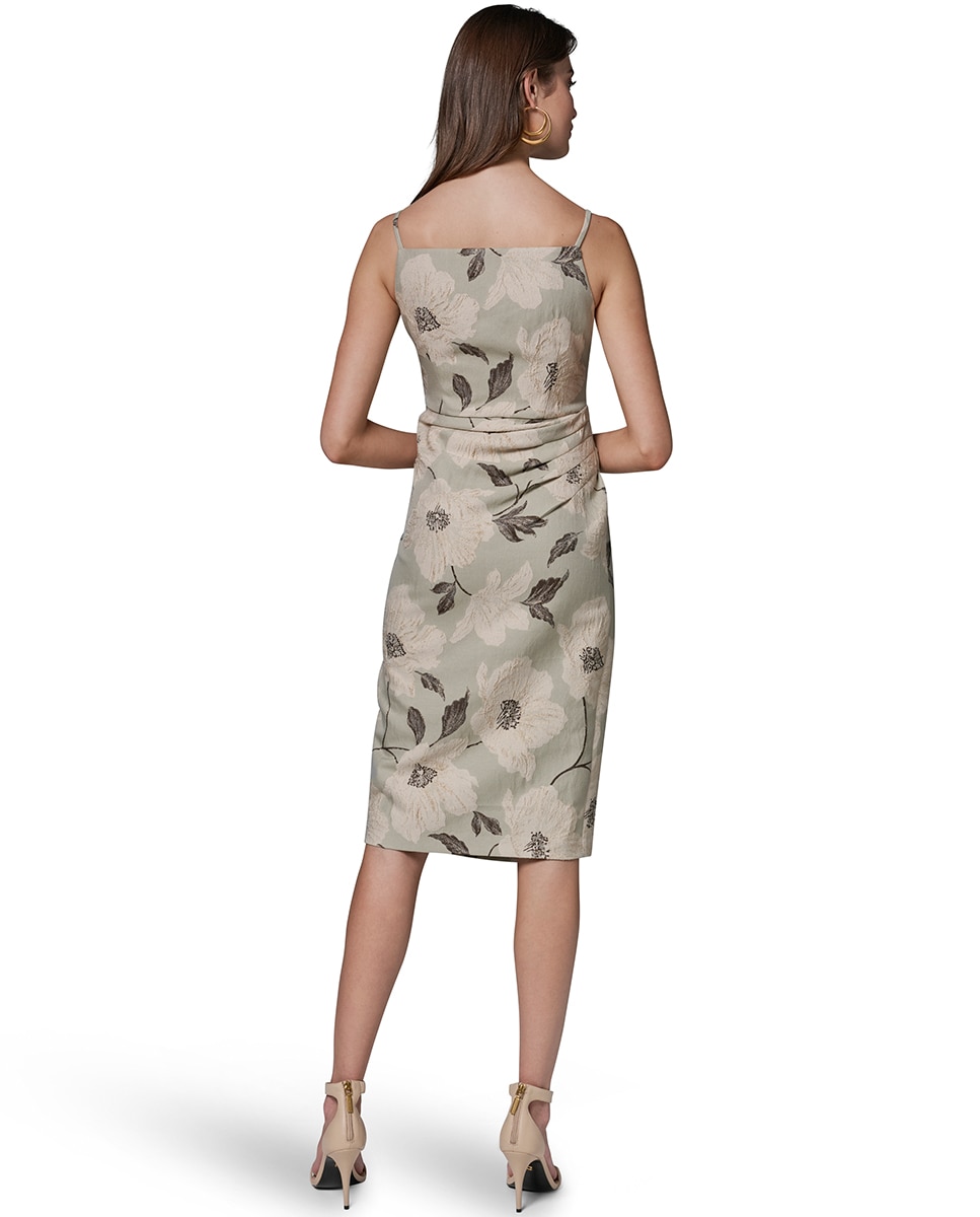 Vestido com estampado floral Verde Água-2