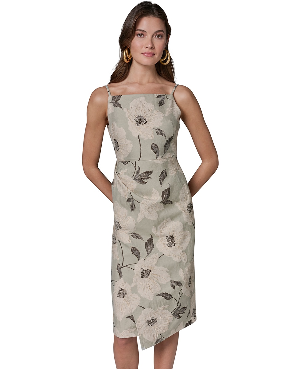 Vestido com estampado floral Verde Água-3