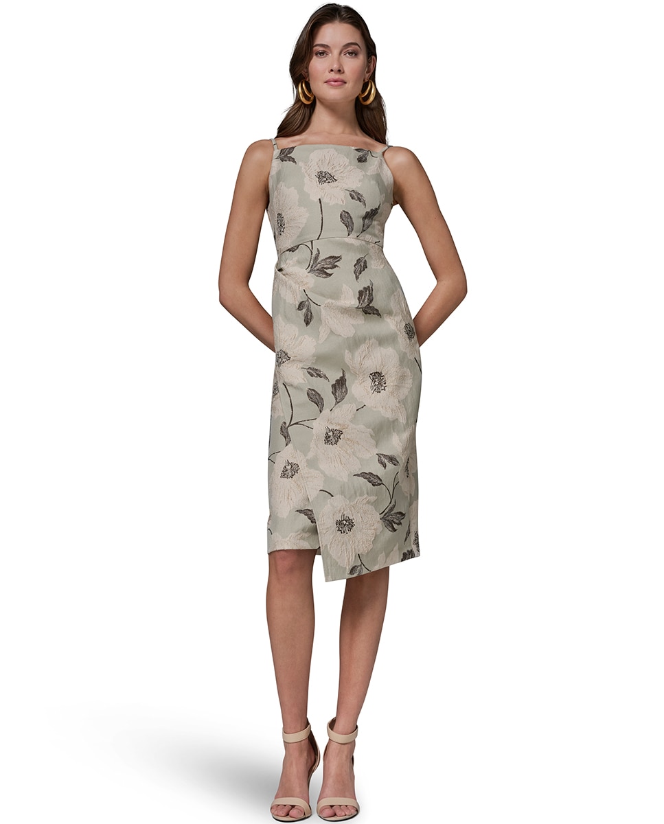 Vestido com estampado floral Verde Água-7