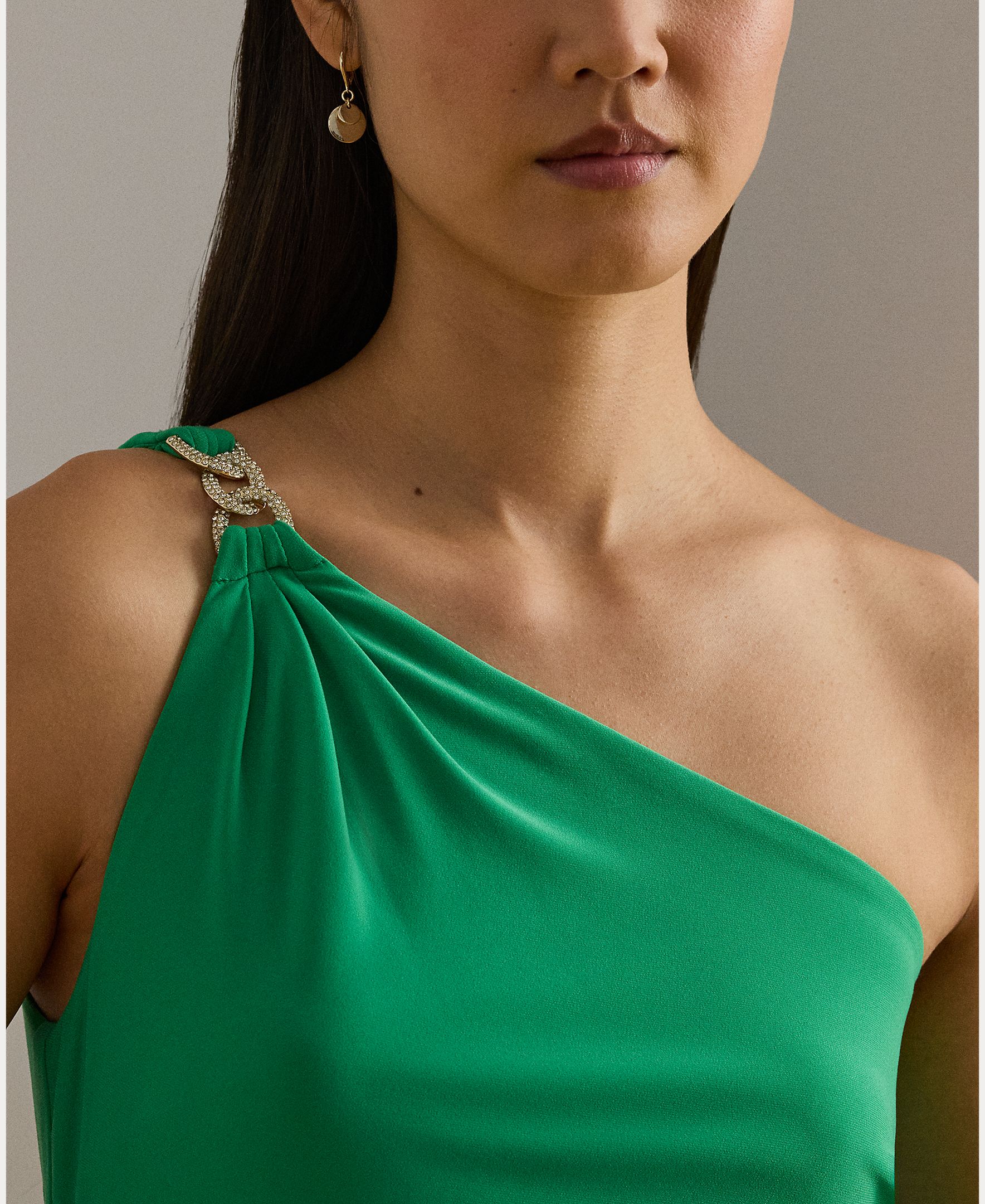 Vestido comprido assimétrico Esmeralda-3