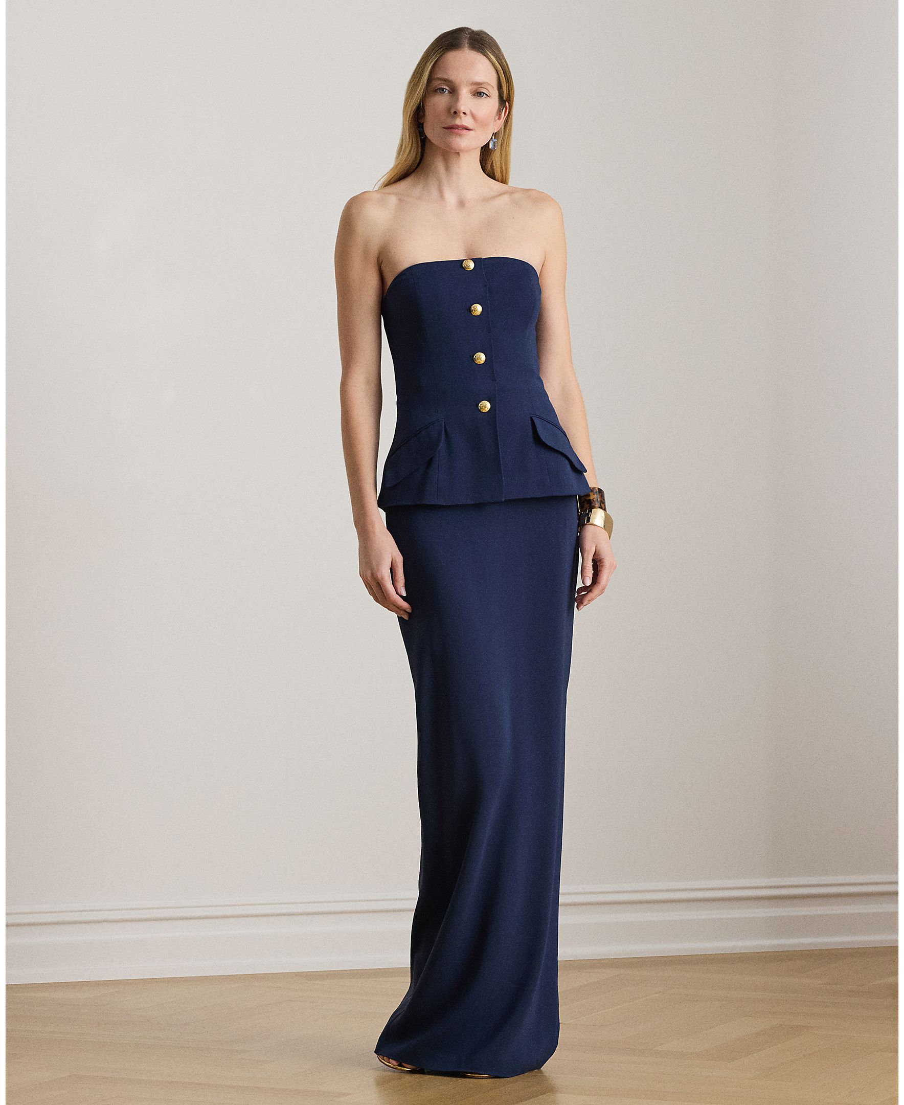 Imagem 0 de Vestido Comprido com Peplum