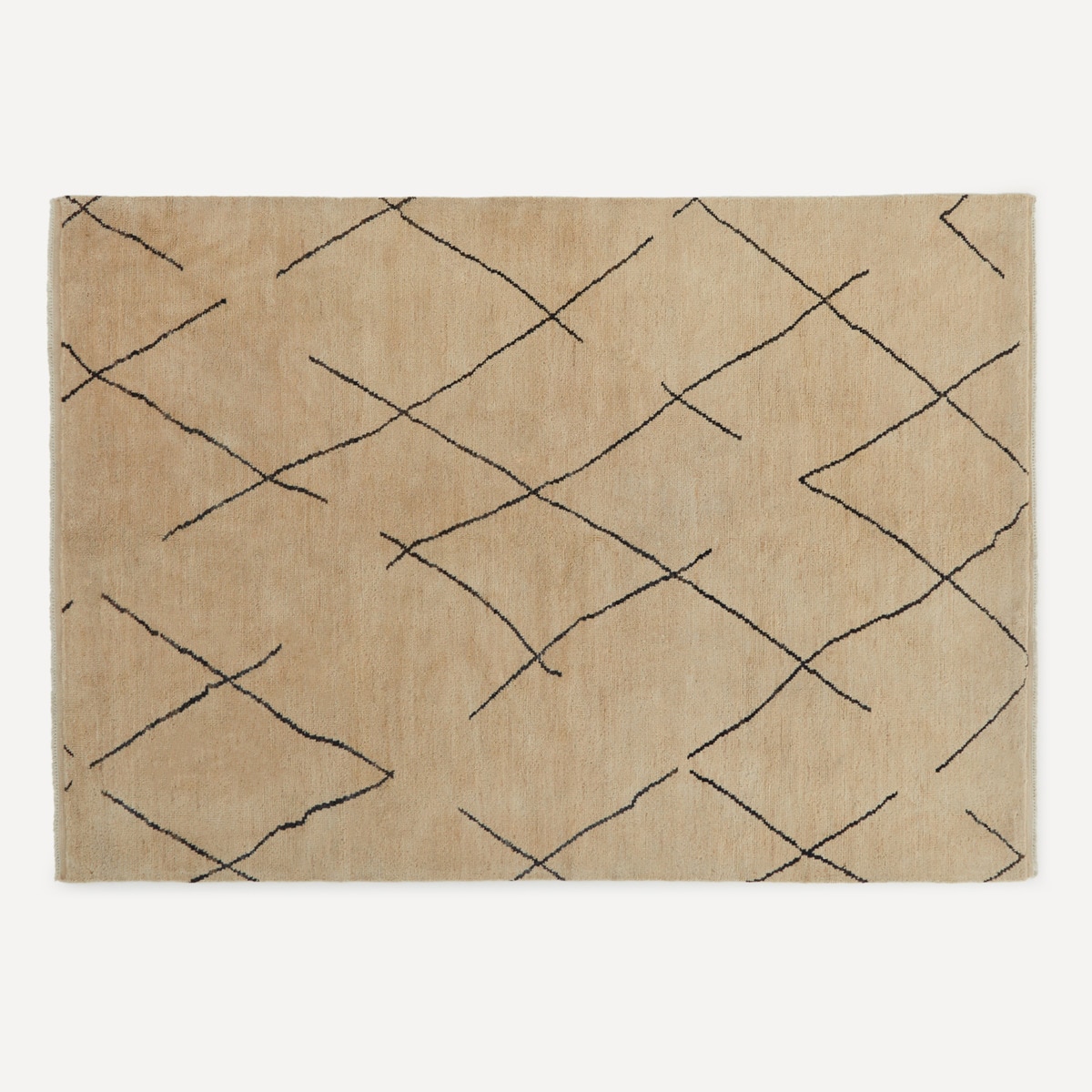 Alfombra hecha a mano Berber El Corte Inglés - Blanco 140 x 200 cm Blanco-1