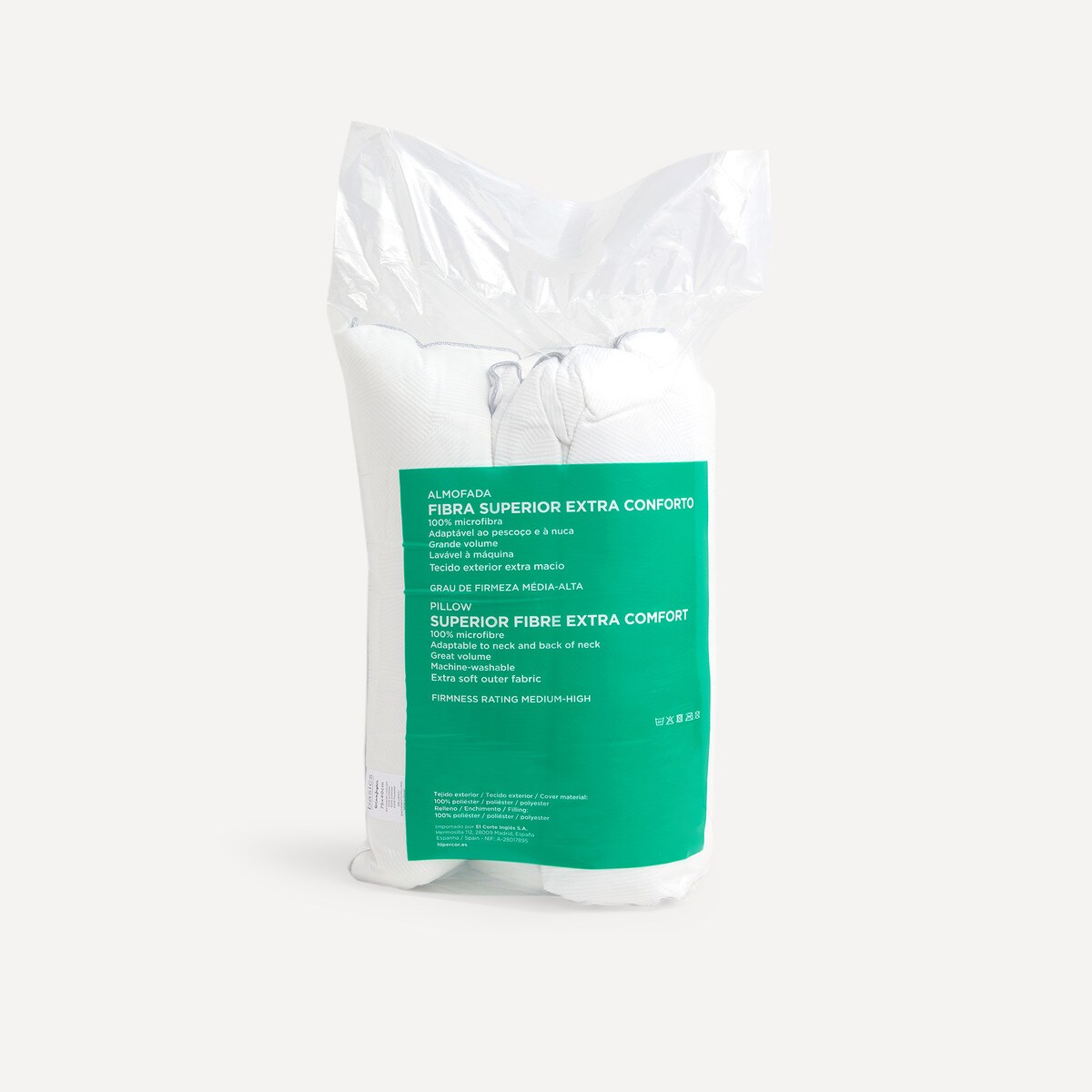 Almofada de Fibra Superior Extra Confort Branco-3