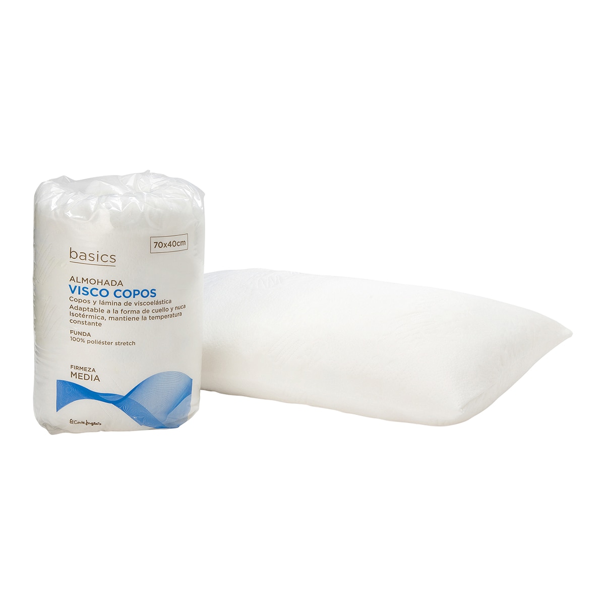 Almohada Visco Copos Basics El Corte Inglés Blanco-2