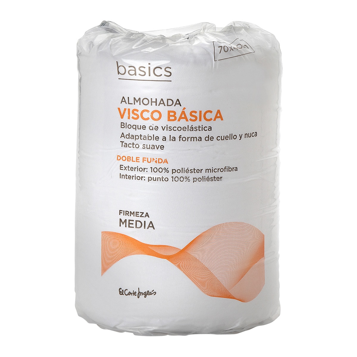 Almohada de Visco Básica Basics El Corte Inglés Blanco-4