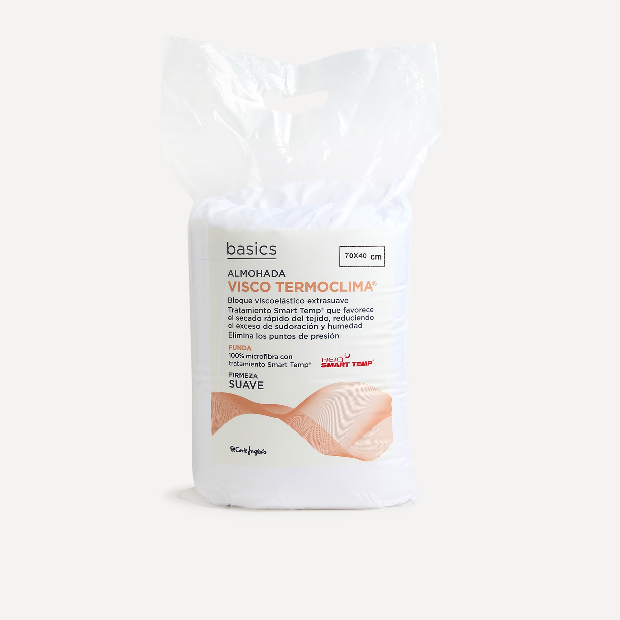 Almohada Visco Termo Clima Basics El Corte Inglés Blanco-4