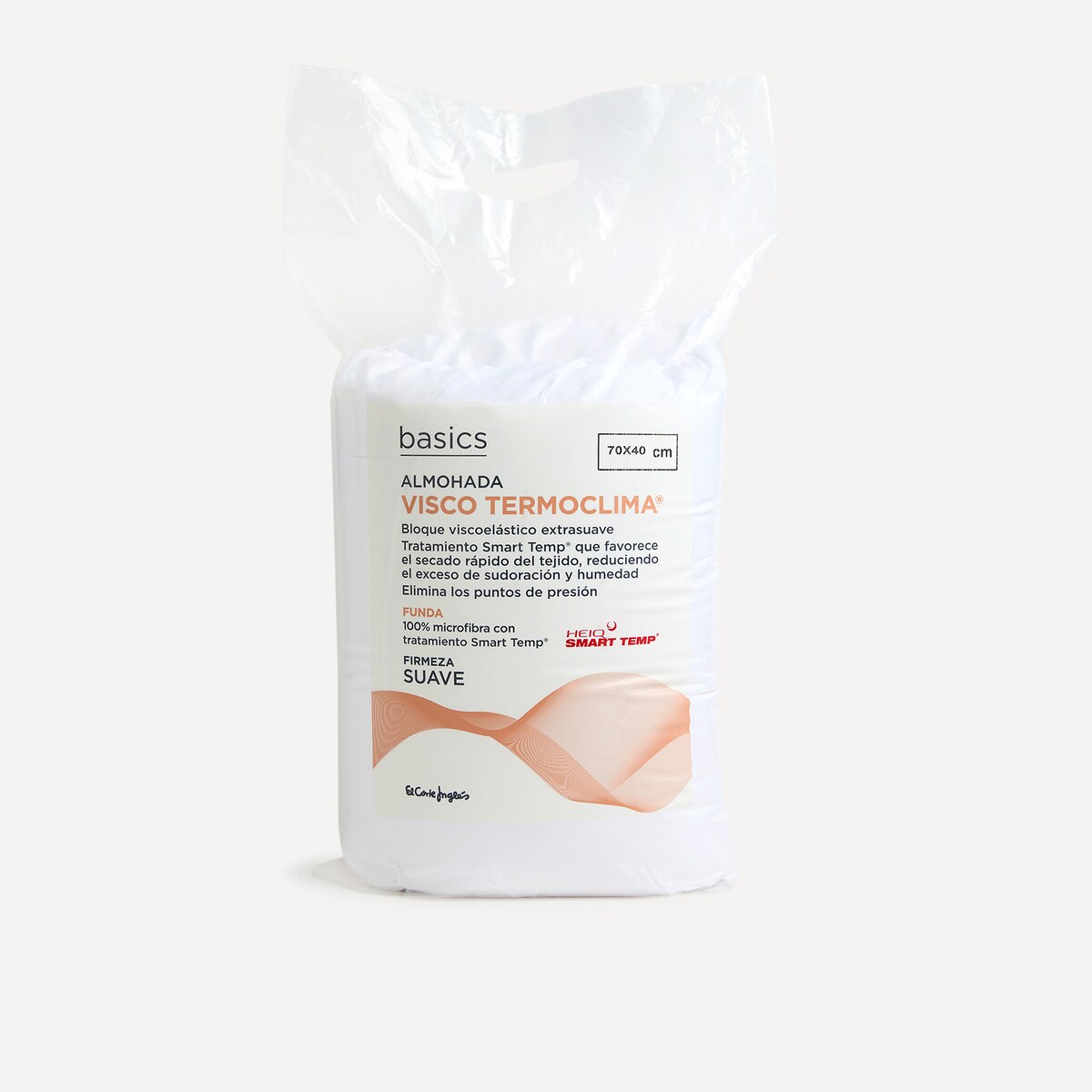 Almohada Visco Termo Clima Basics El Corte Inglés Blanco-4