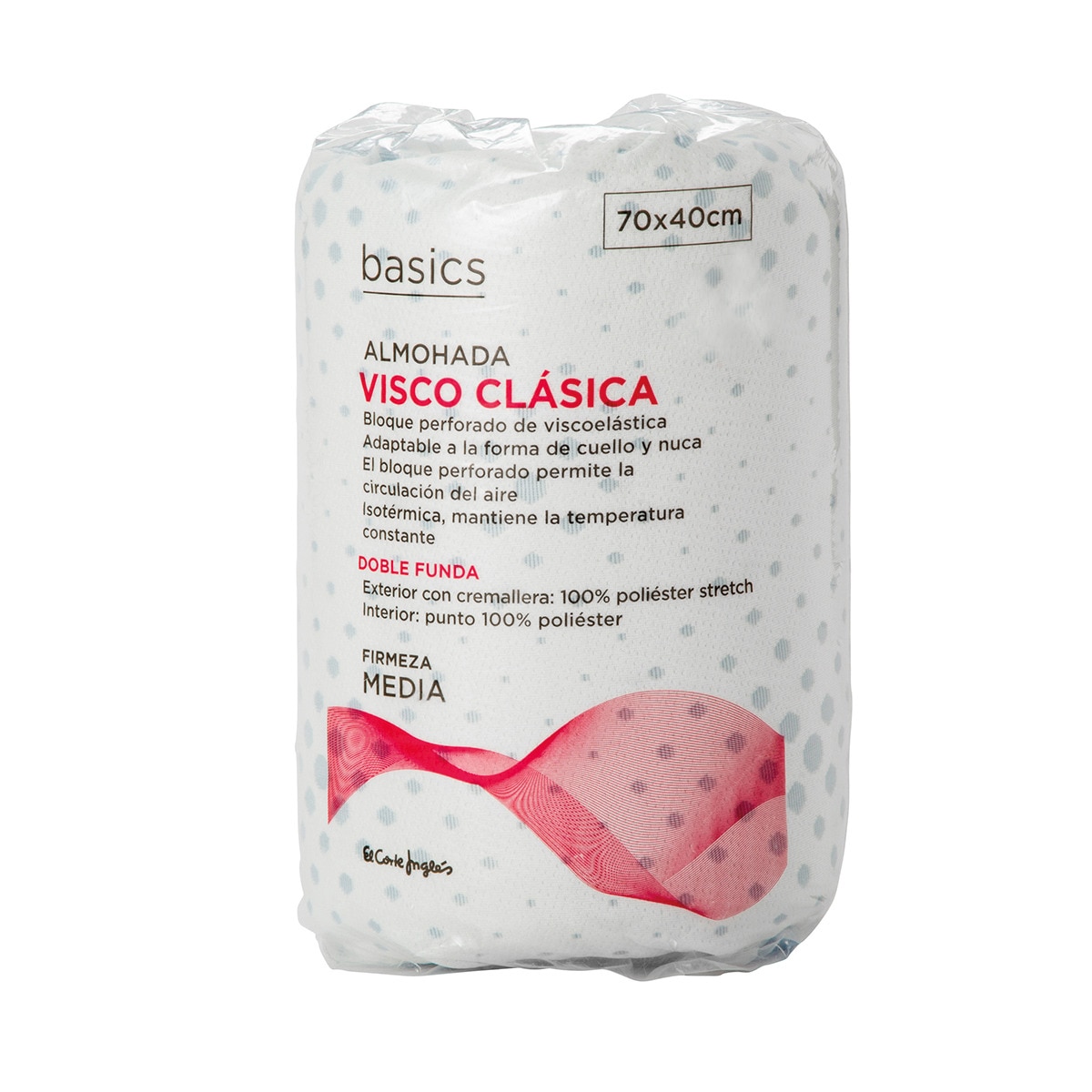Almohada Visco Clásica Basics El Corte Inglés Blanco-2