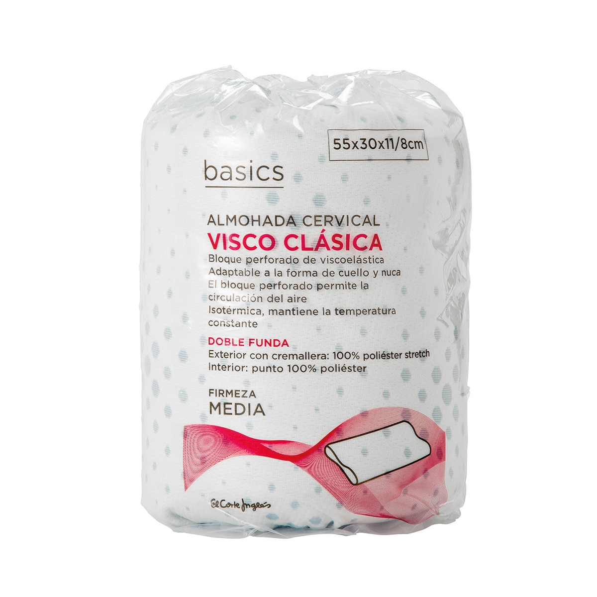 Almohada Visco Básica Basics El Corte Inglés Blanco-2
