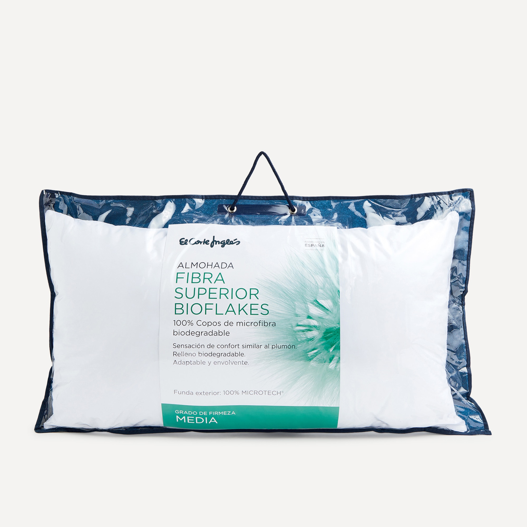 Almofada de Fibra Superior Bioflakes® Suave Branco-3