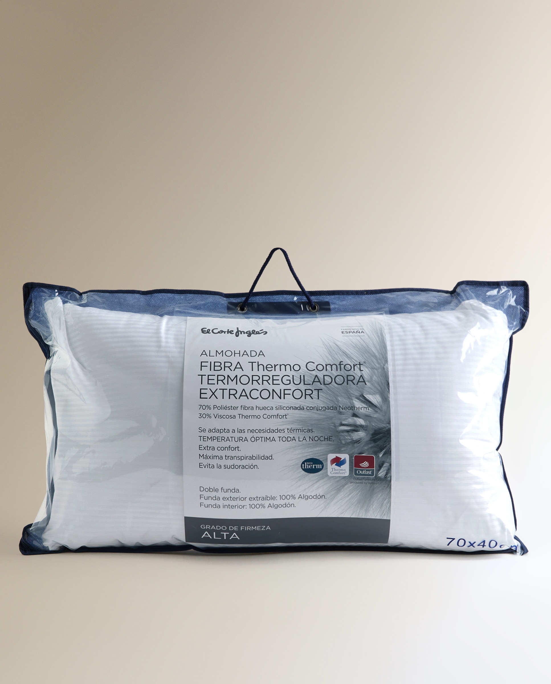 Almofada de Fibra Thermo Comfort Termorreguladora Alta Branco-3