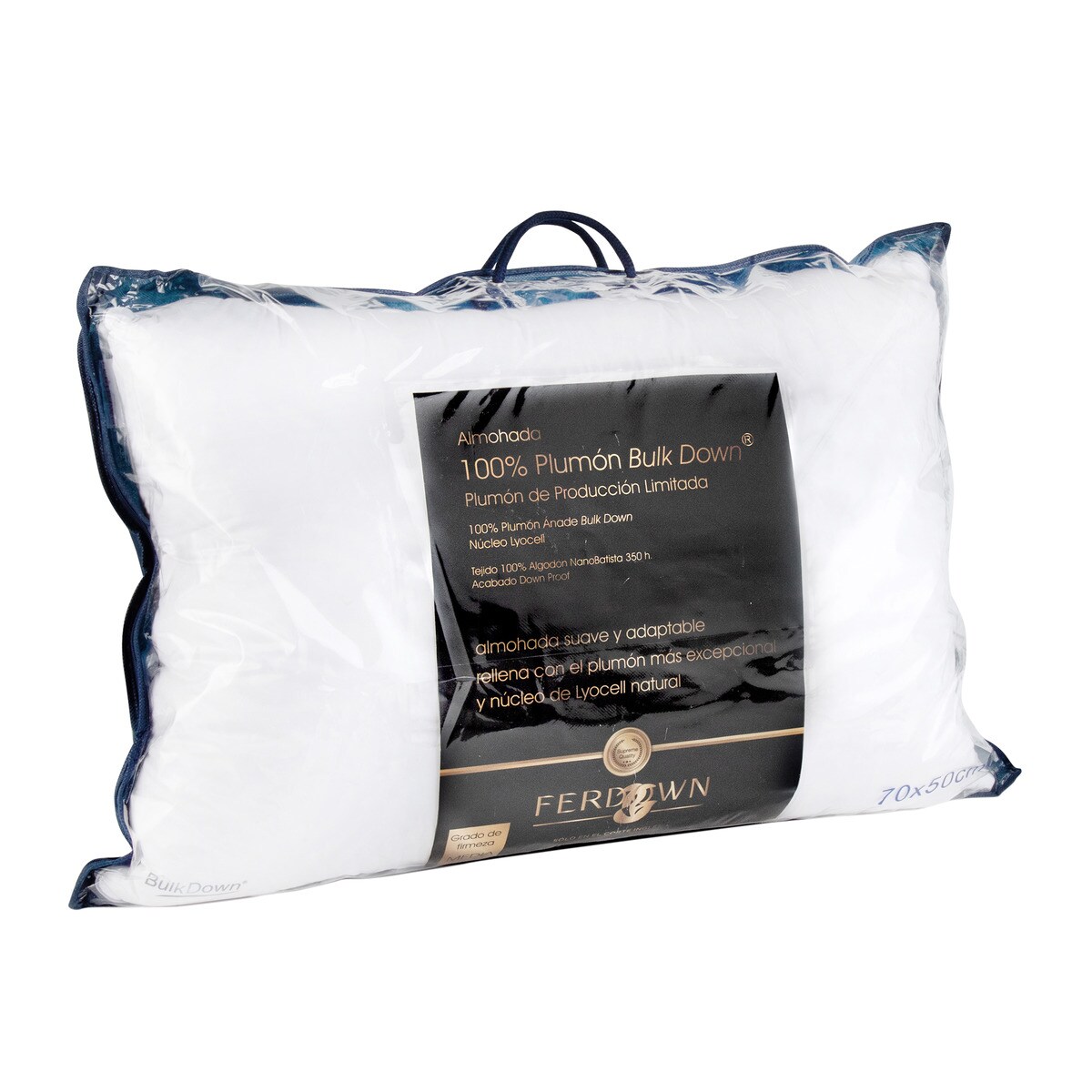 Almofada de penugem Bulkdown Tencel Branco-2