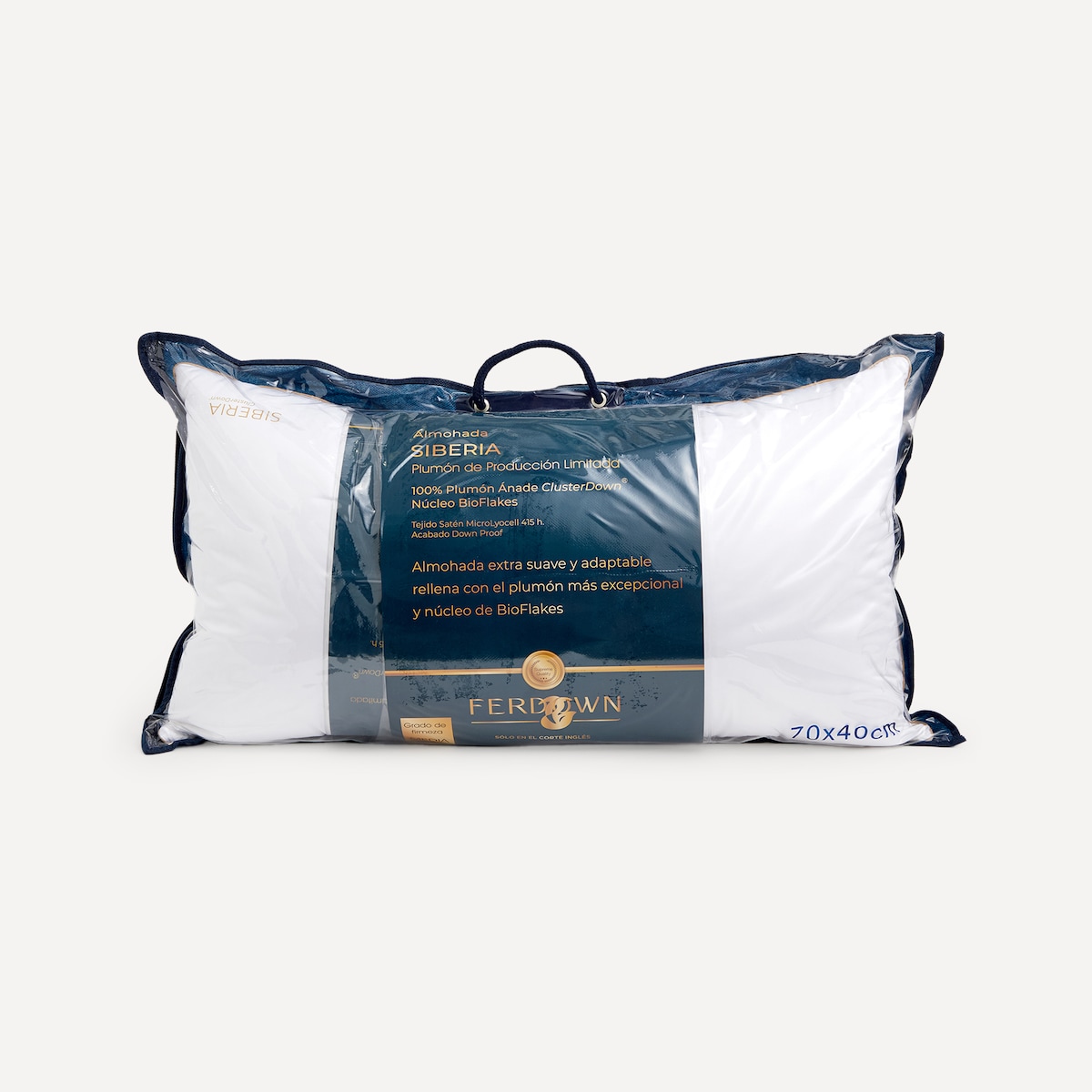 Almohada Plumón Siberia Premium Ferdown Blanco-3