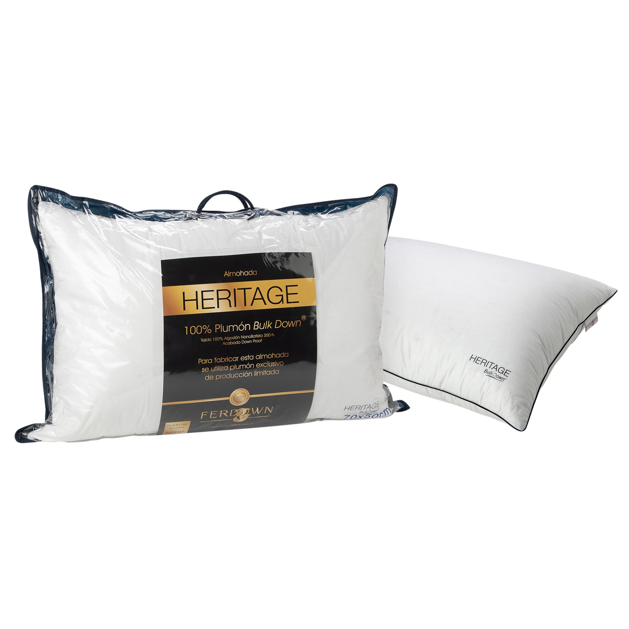 Almofada de penugem Heritage Branco-4