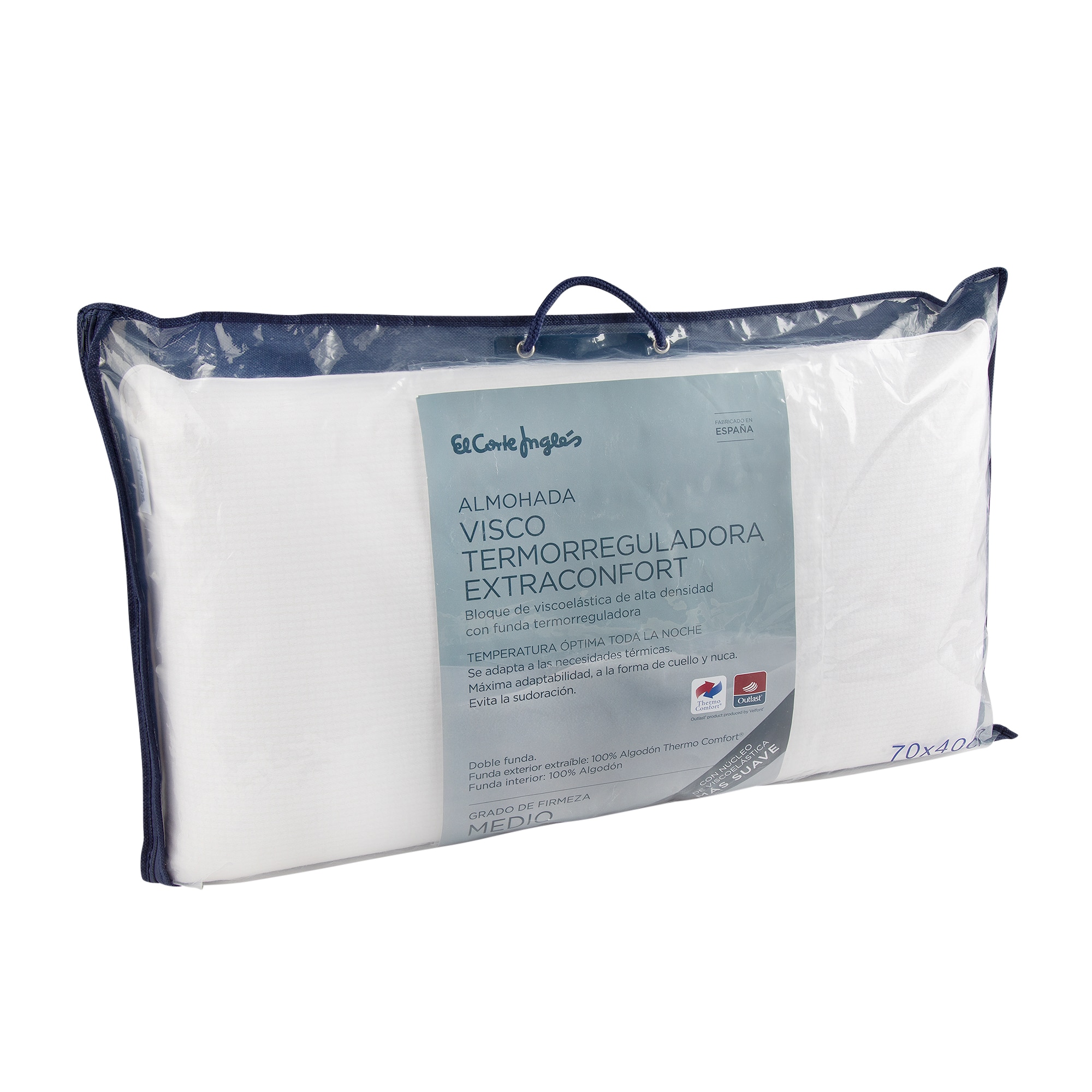 Almofada de visco termo-reguladora Visco Termo N Branco-2