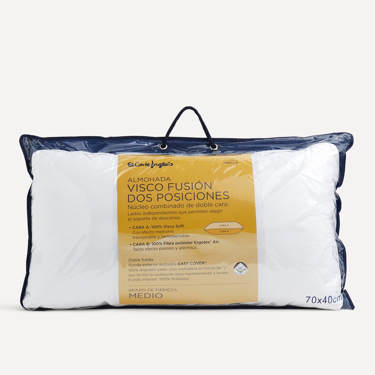 Almofada de Dupla Face Fusion em Visco Branco-3