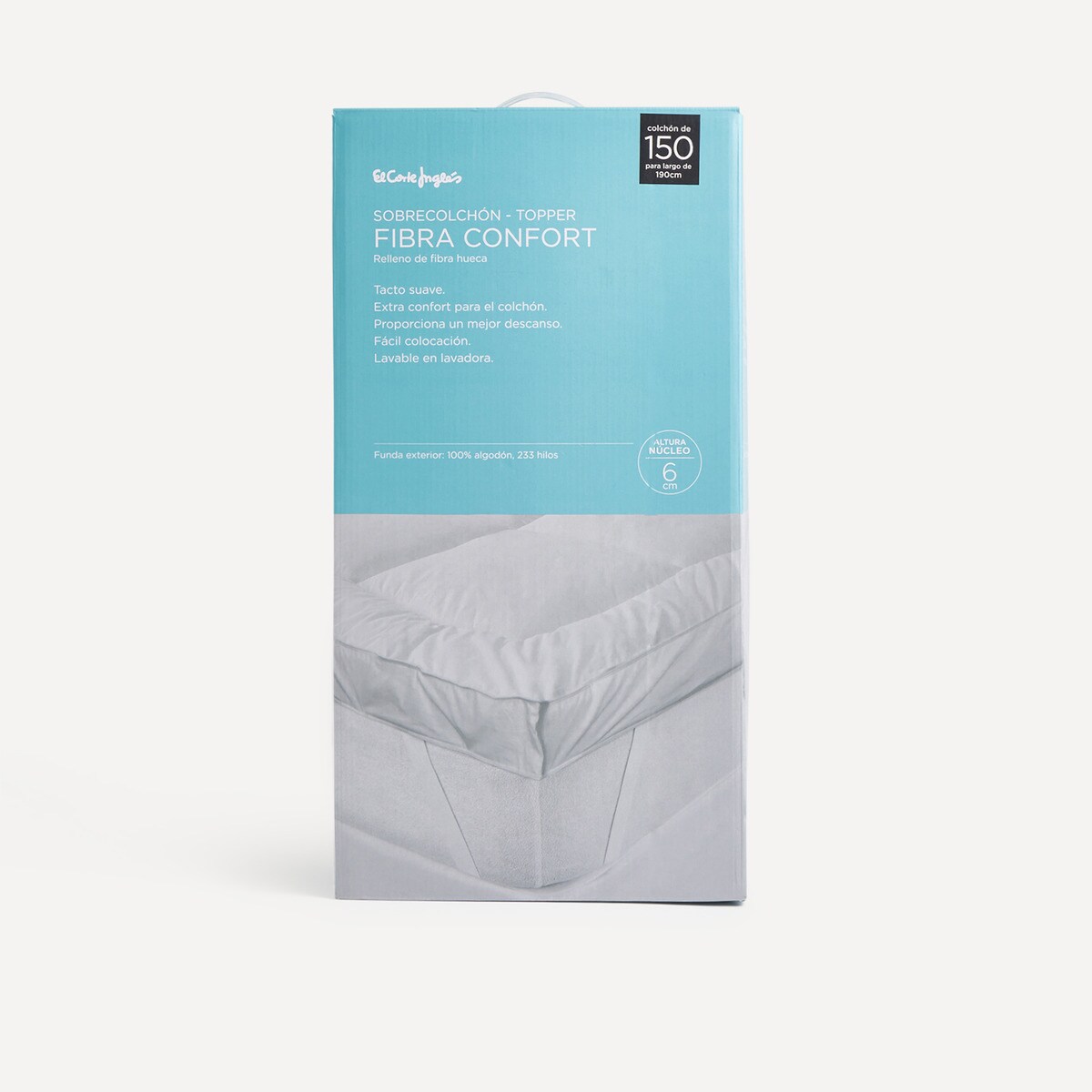 Topper Fibra Confort - 6 cm Branco-4