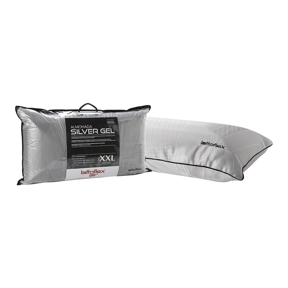 Almofada Lavável Silver Gel Tamanho XXL - 17 cm de Altura Cinzento-5