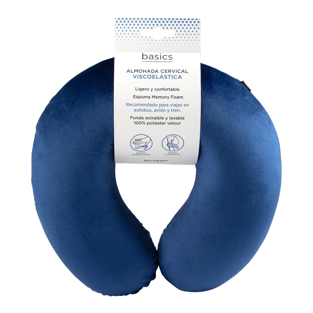 Colar Cervical Velour Azul-marinho-2