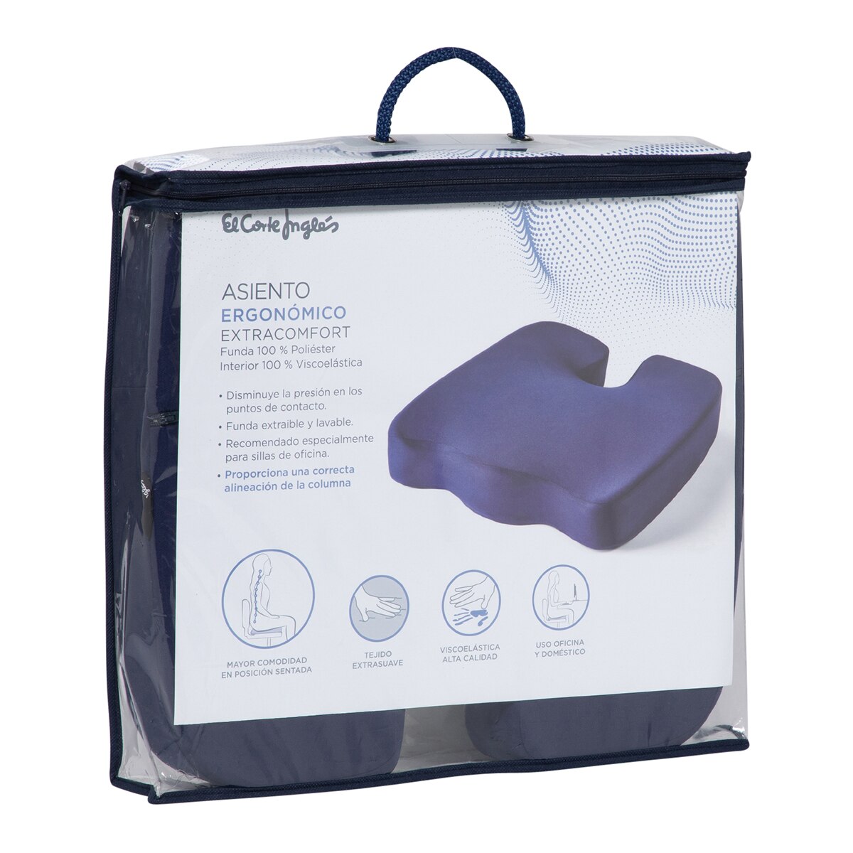Assento viscoelástico ergonómico Coxis Azul-3