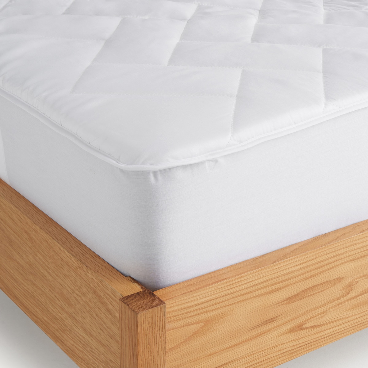 Protetor Acolchoado de Colchão Tencel Extra-Suave Antiácaros Branco-1