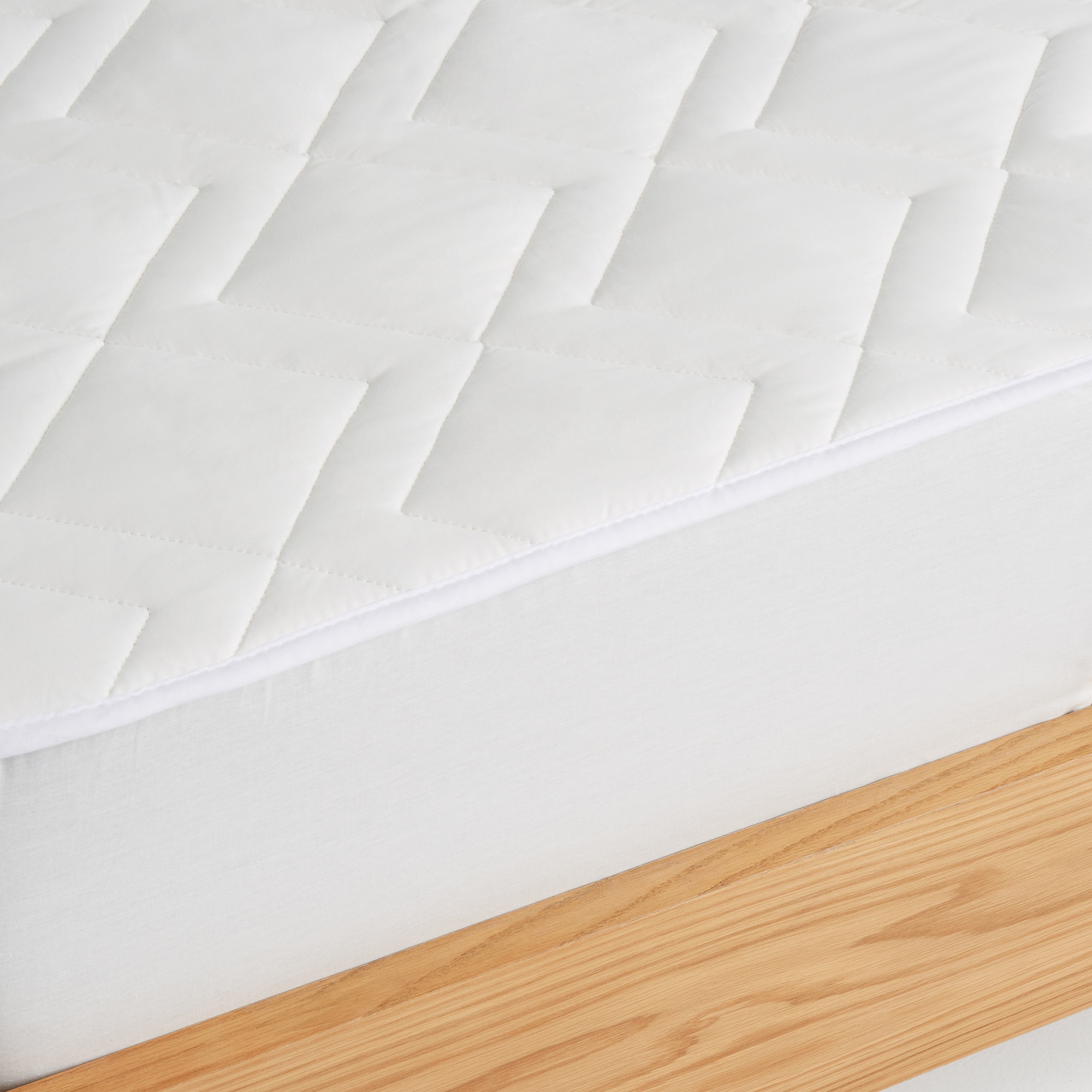 Protetor Acolchoado de Colchão Algodão Confort Natural Impermeável Branco-2
