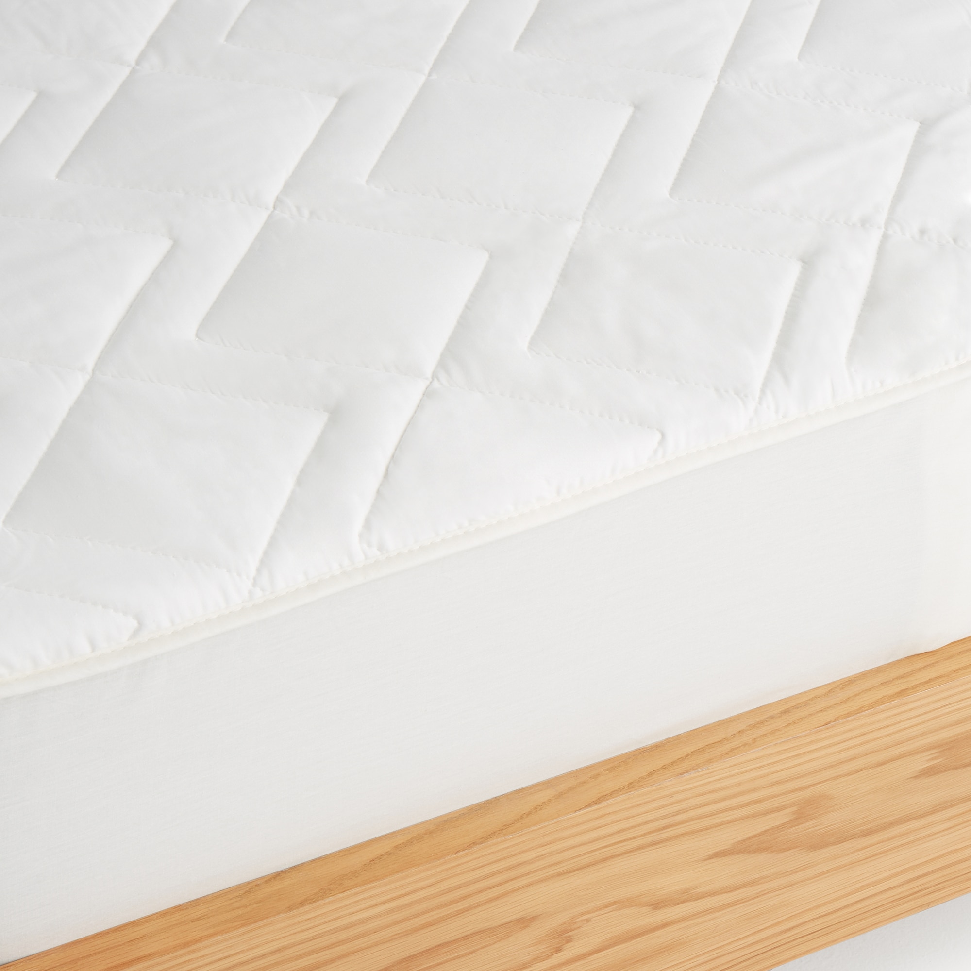 Protetor Acolchoado de Colchão Algodão Confort Natural Branco-2