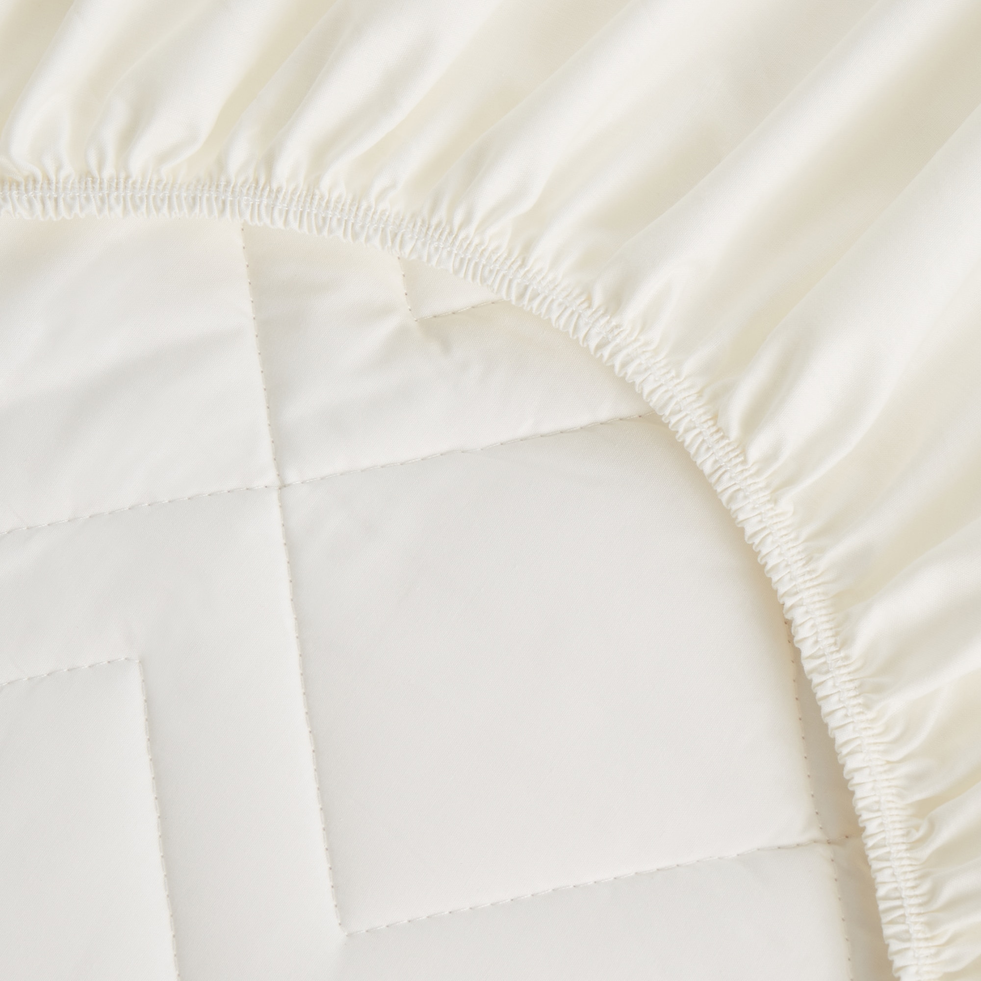 Protetor Acolchoado de Colchão Algodão Confort Natural Branco-3