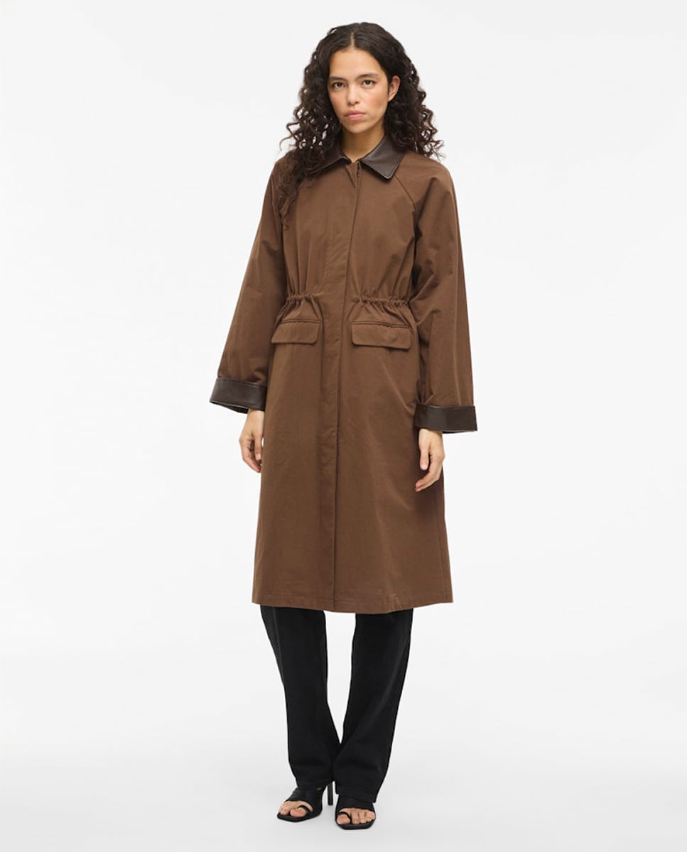 Sobretudo Tipo Parka Castanho-2