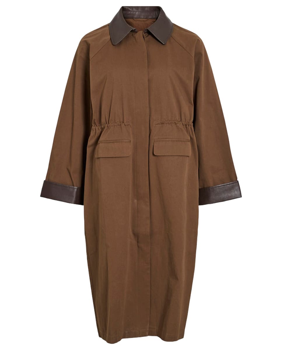 Sobretudo Tipo Parka Castanho-7