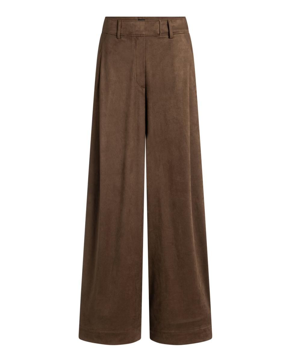 Pantalón de mujer regular pernera larga - Boss - Marrón Marrón-1