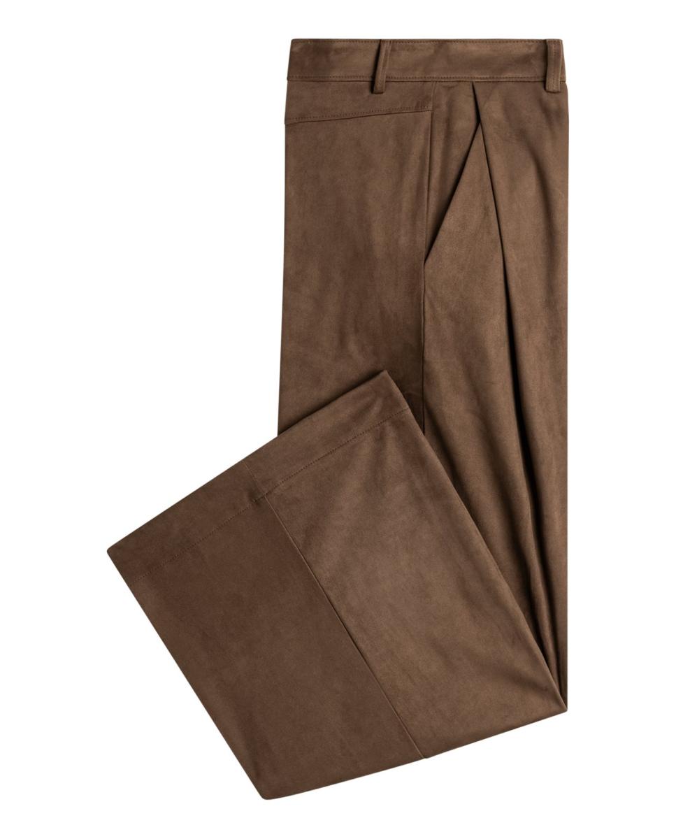 Pantalón de mujer regular pernera larga - Boss - Marrón Marrón-2