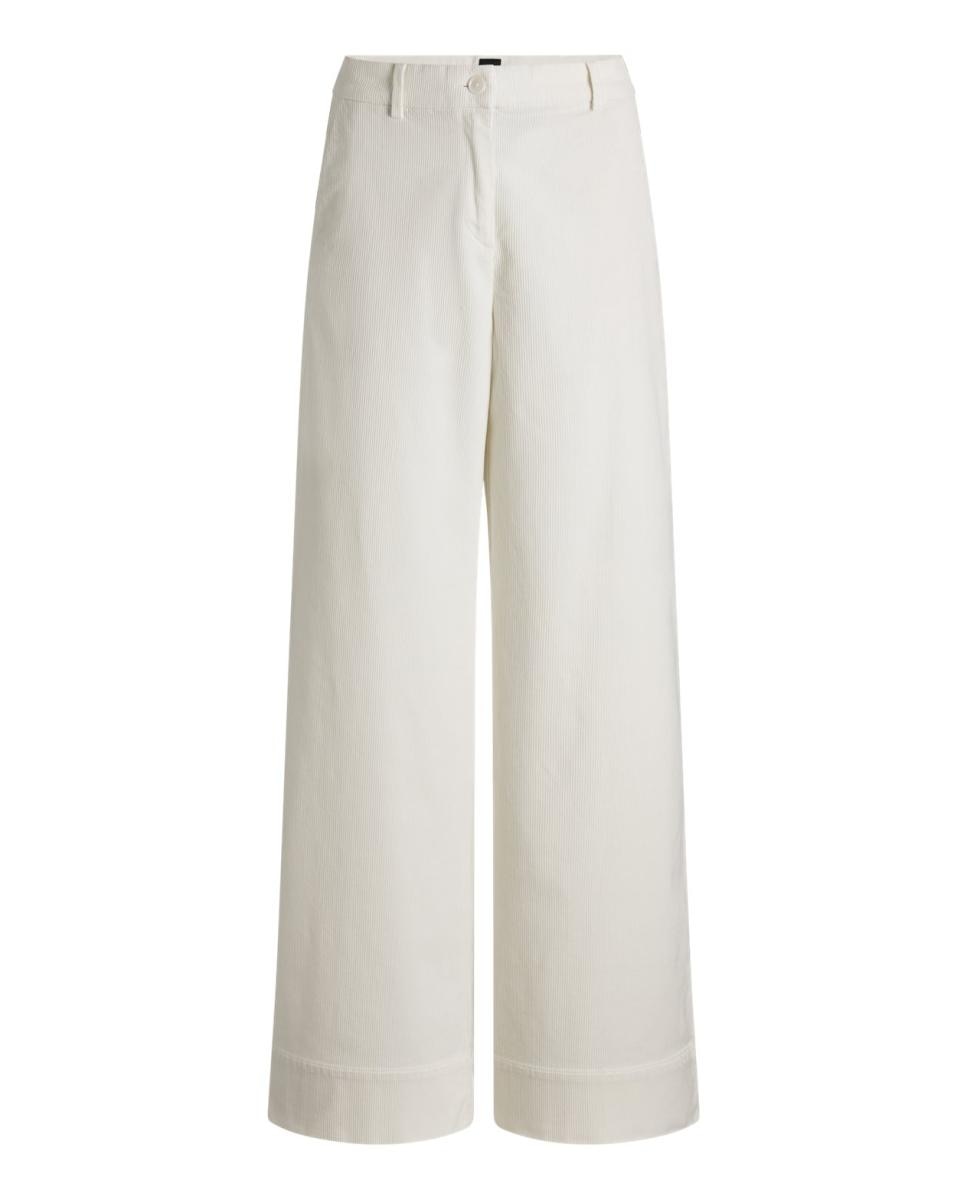 Pantalón de mujer de algodón - Boss - Blanco Blanco-1