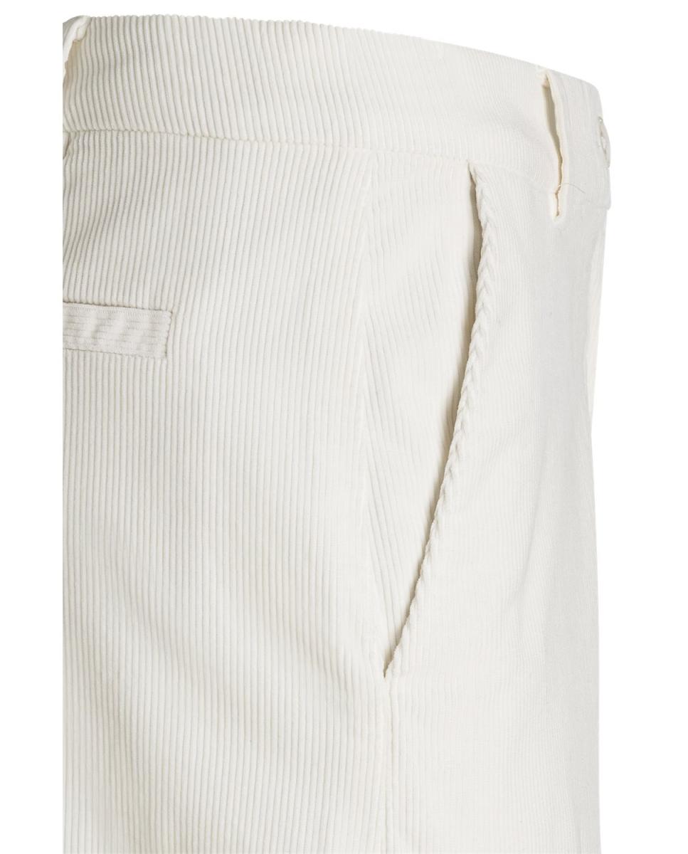 Pantalón de mujer de algodón - Boss - Blanco Blanco-3