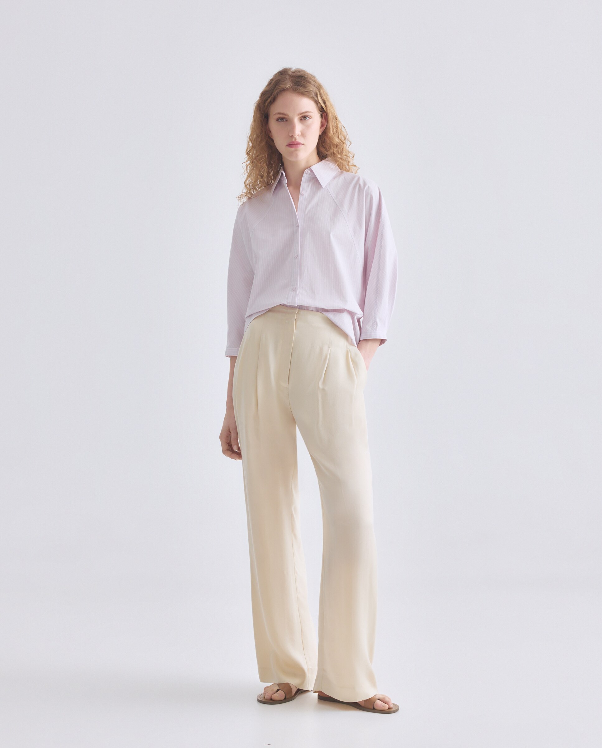 Camisa Relaxed com Mangas de Kimono Roxo-2