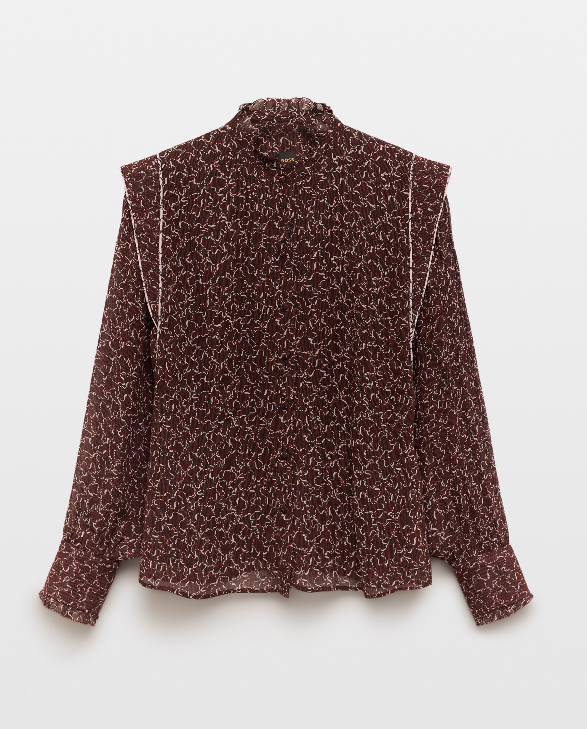Camisa de Manga Comprida Georgette Multicolor-4
