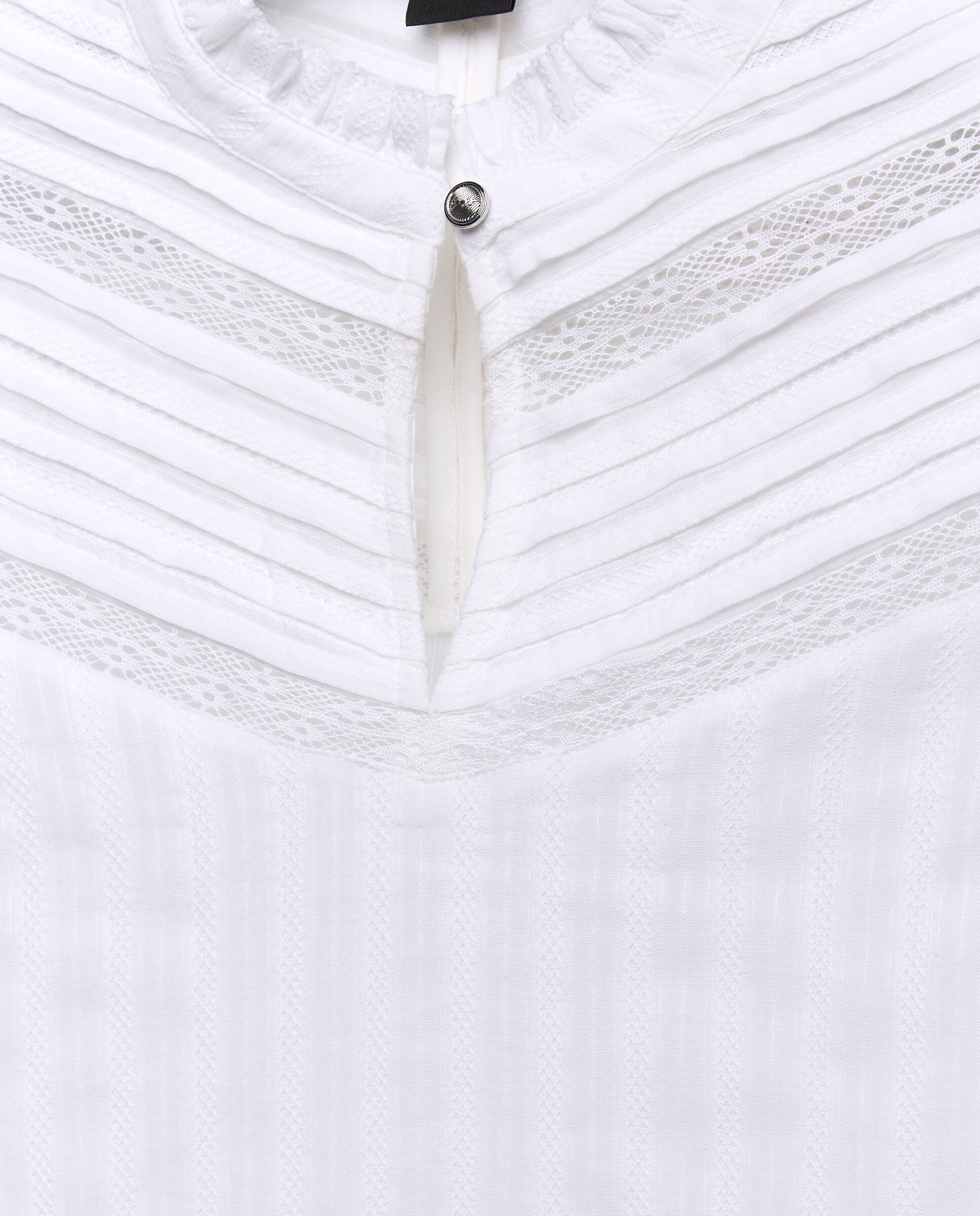 Camisa Regular com Manga Comprida Branco-4