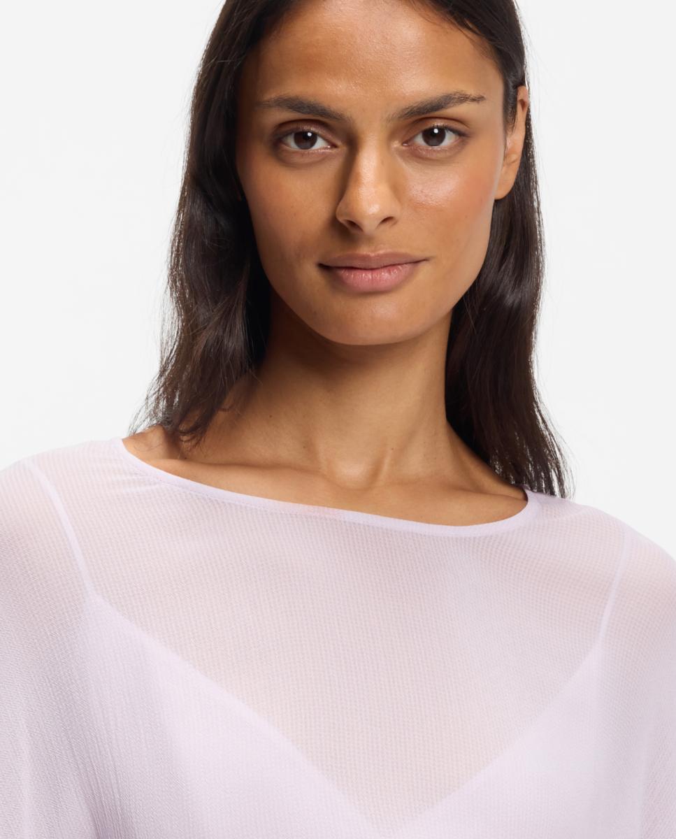 Camisa Maxi com Manga Comprida. Roxo-2