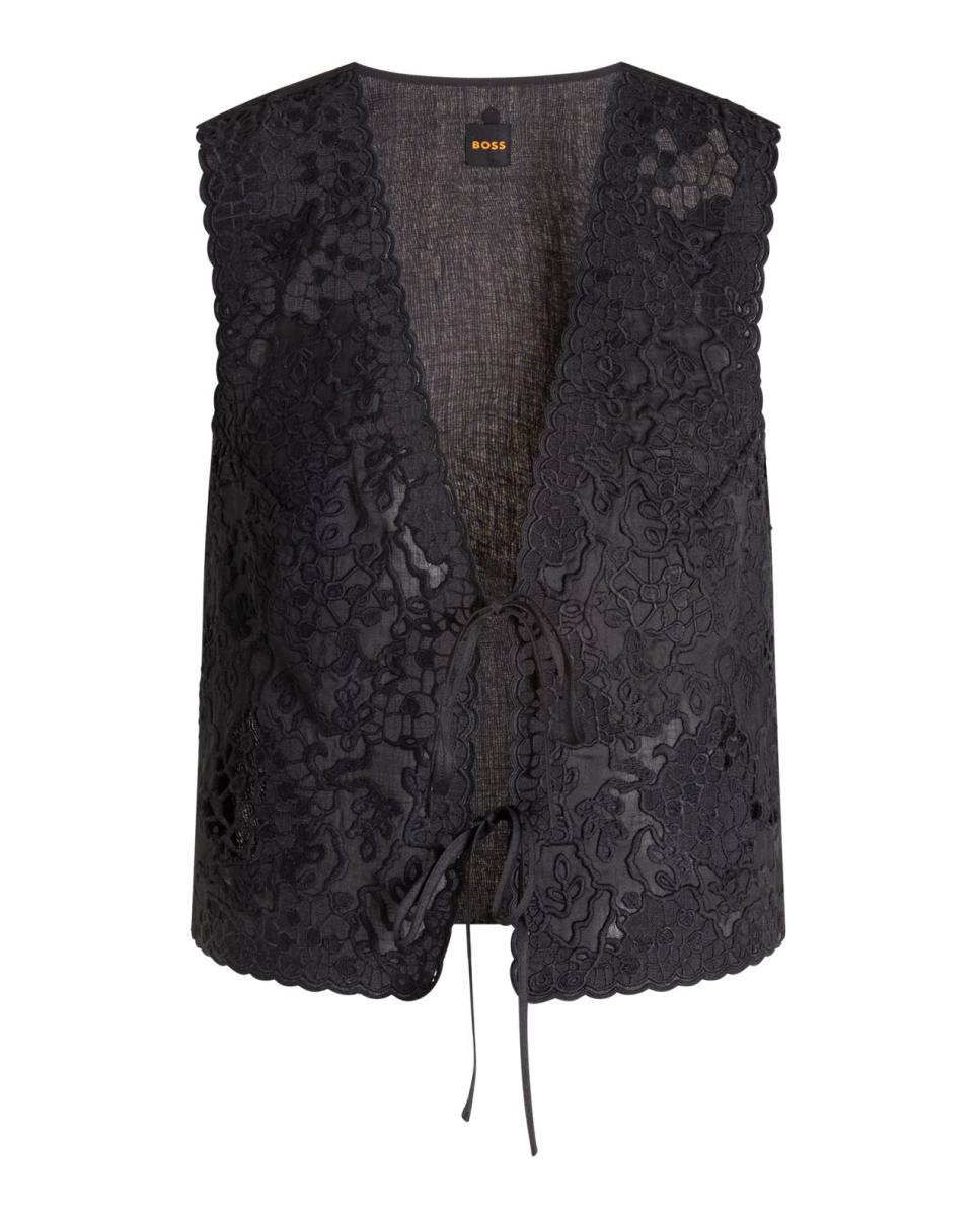 Camisa de mujer tirantes - BOSS Orange - Negro Negro-1