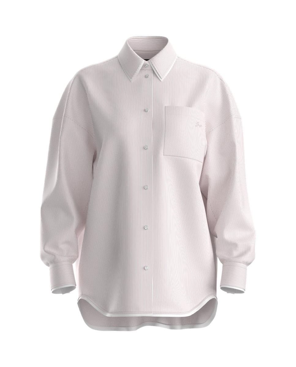 Imagen 0 de Blusa de mujer oversize manga larga Blanco