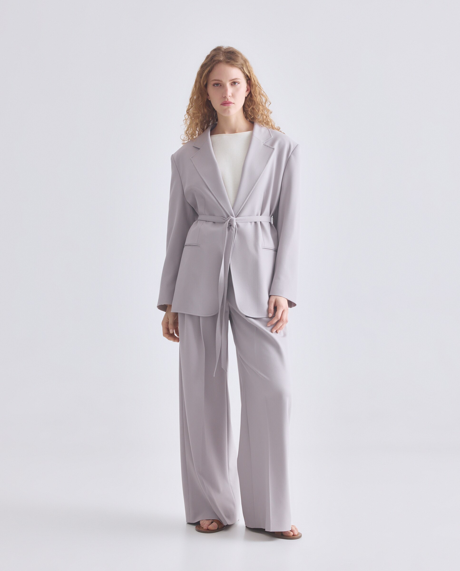 Blazer Relaxed de Manga Comprida. Roxo-2
