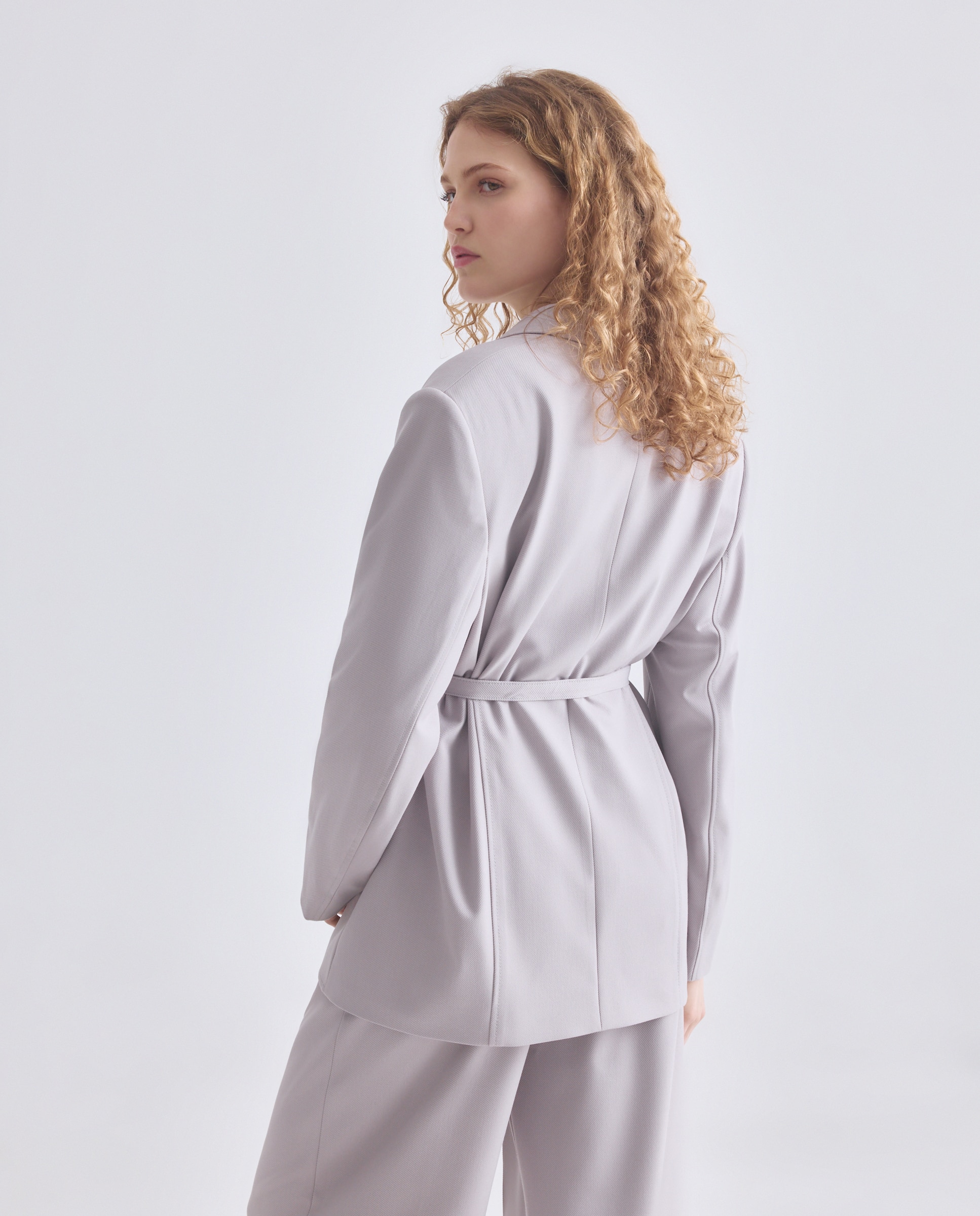 Blazer Relaxed de Manga Comprida. Roxo-3