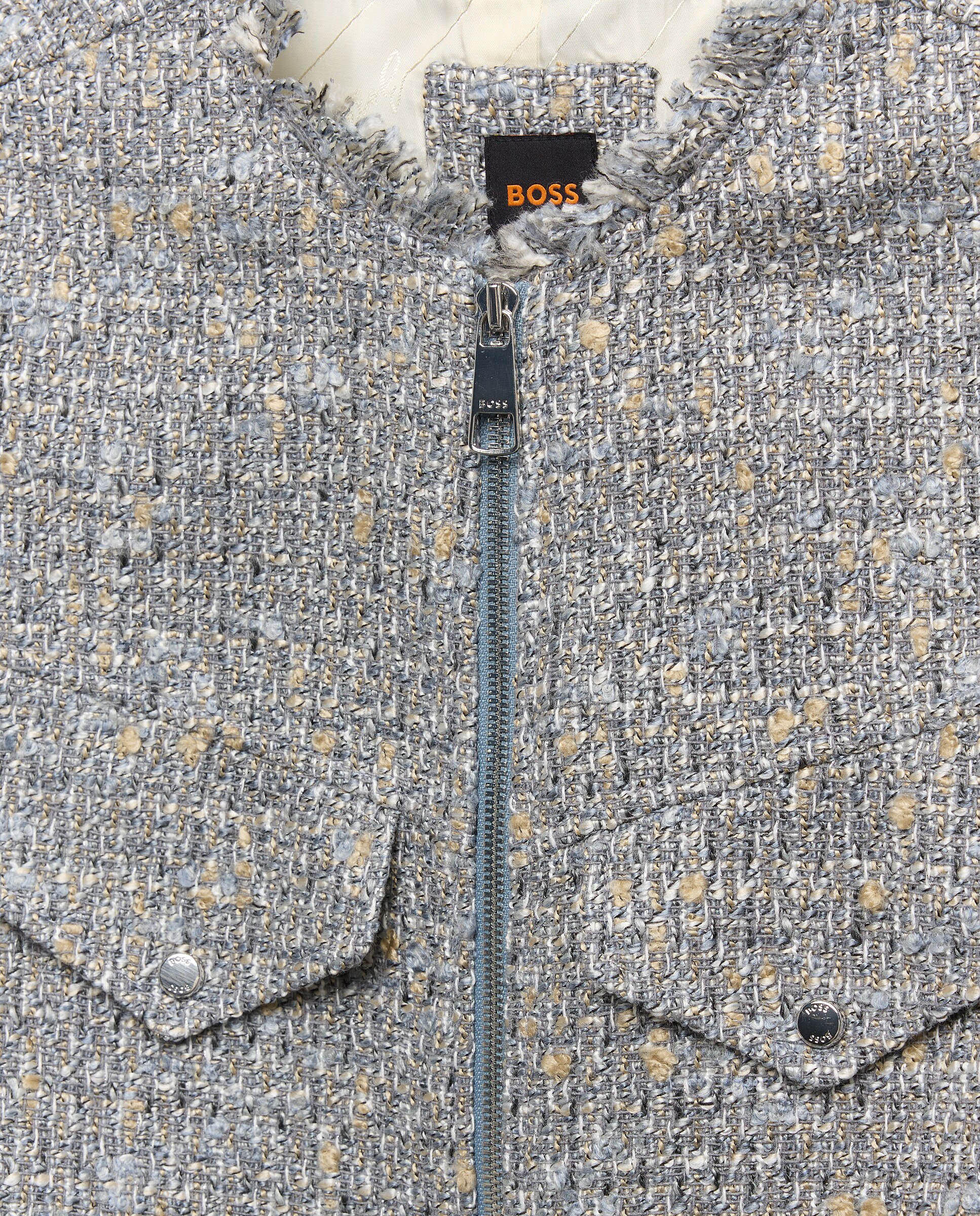 Blazer Curto de Manga Comprida Cinzento-5