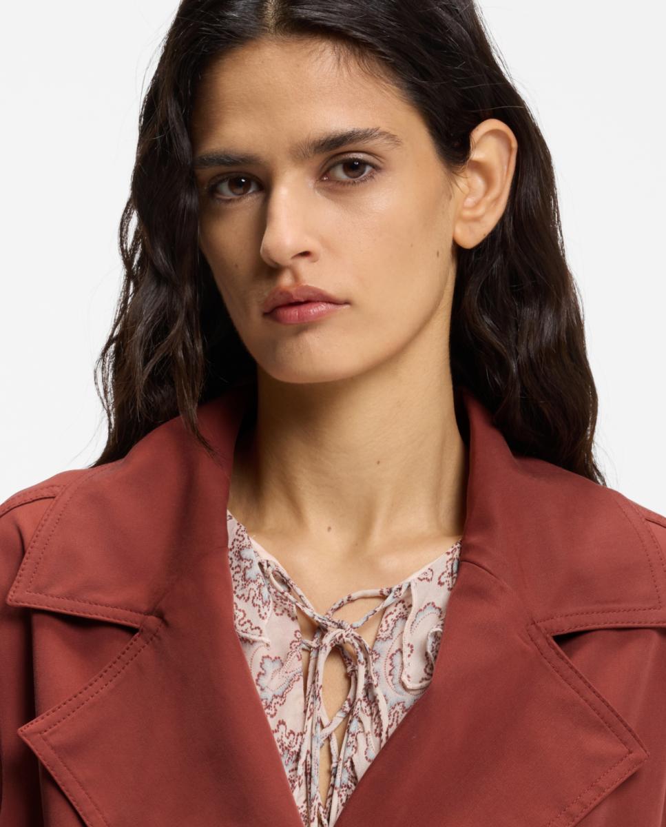 Blazer Relaxed com Manga Comprida Vermelho-2