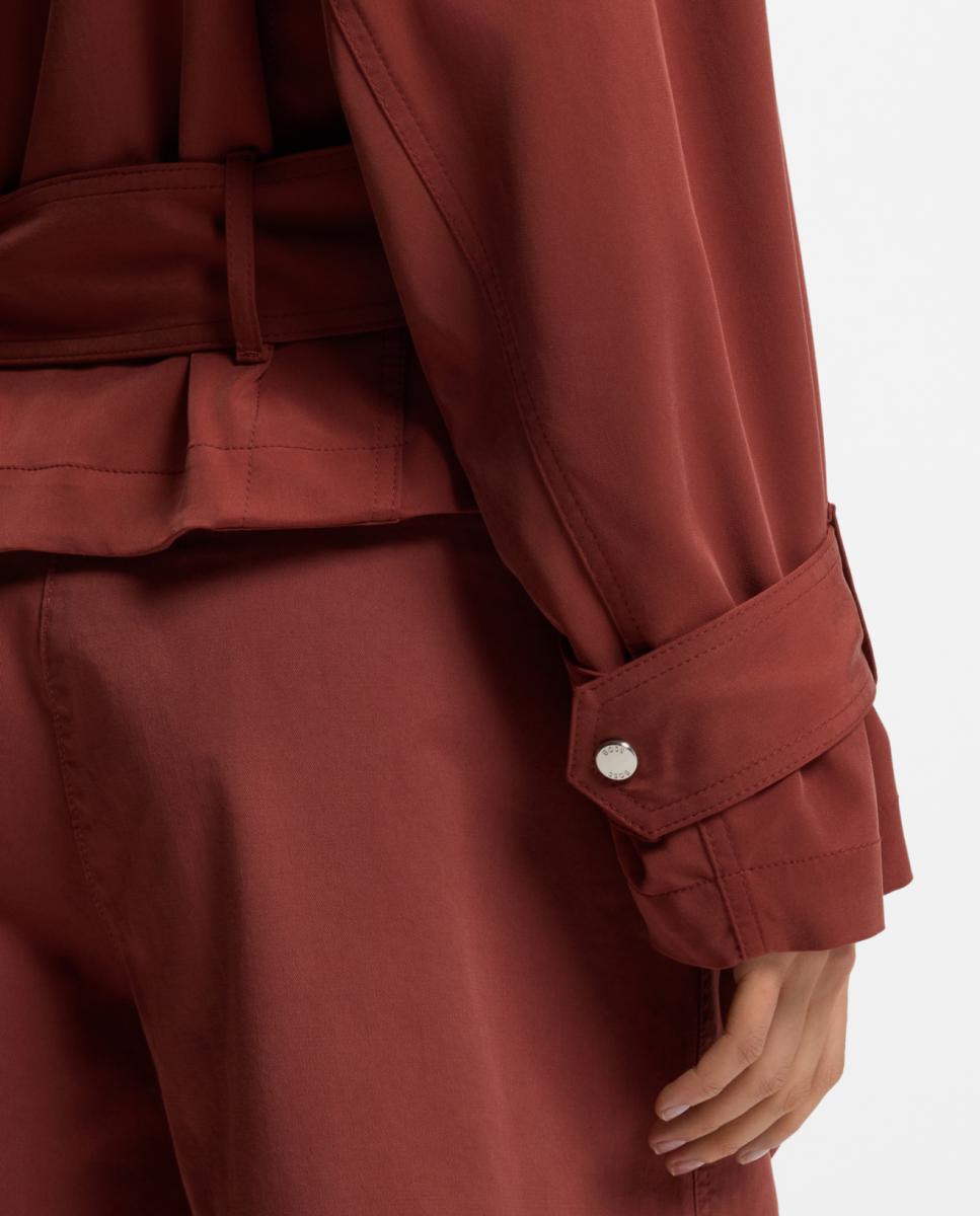 Blazer Relaxed com Manga Comprida Vermelho-3