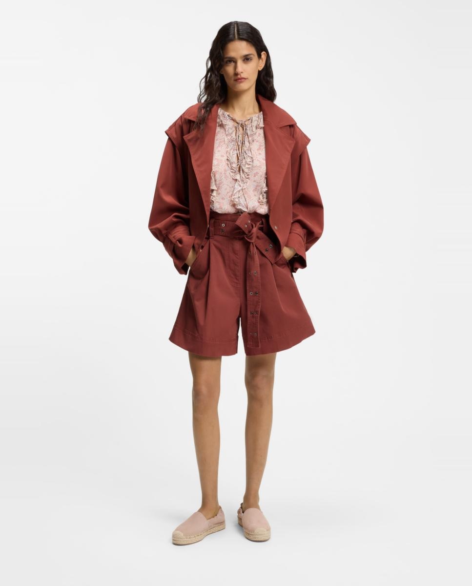 Blazer Relaxed com Manga Comprida Vermelho-4