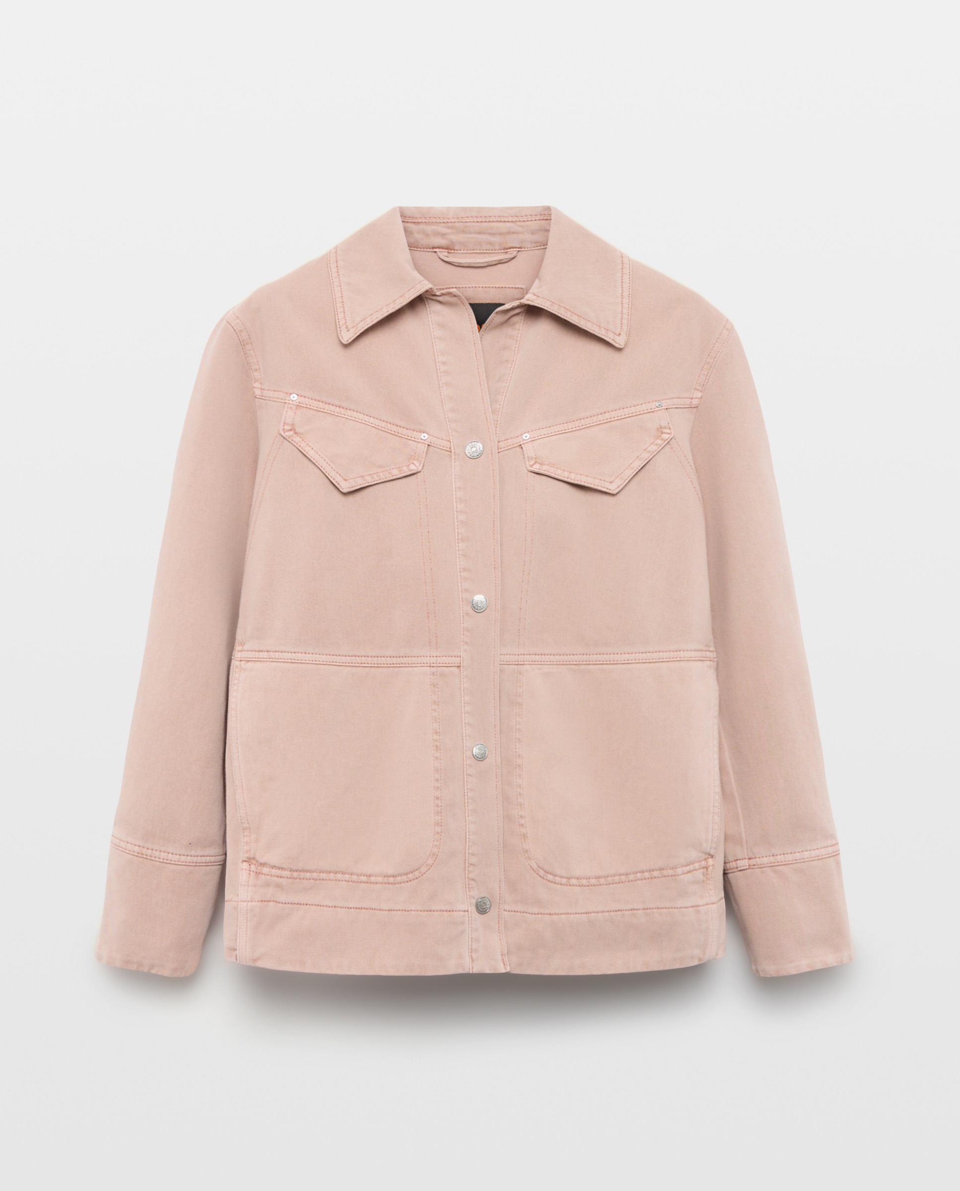 Blazer Relaxed com Manga Comprida Rosa-4