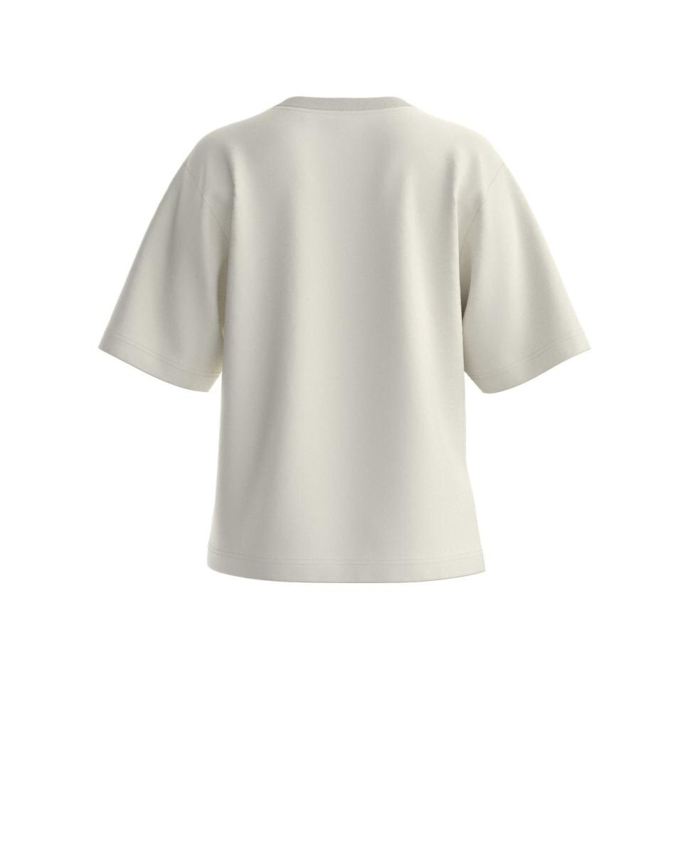T-shirt de mulher com manga curta Branco-marfim-2