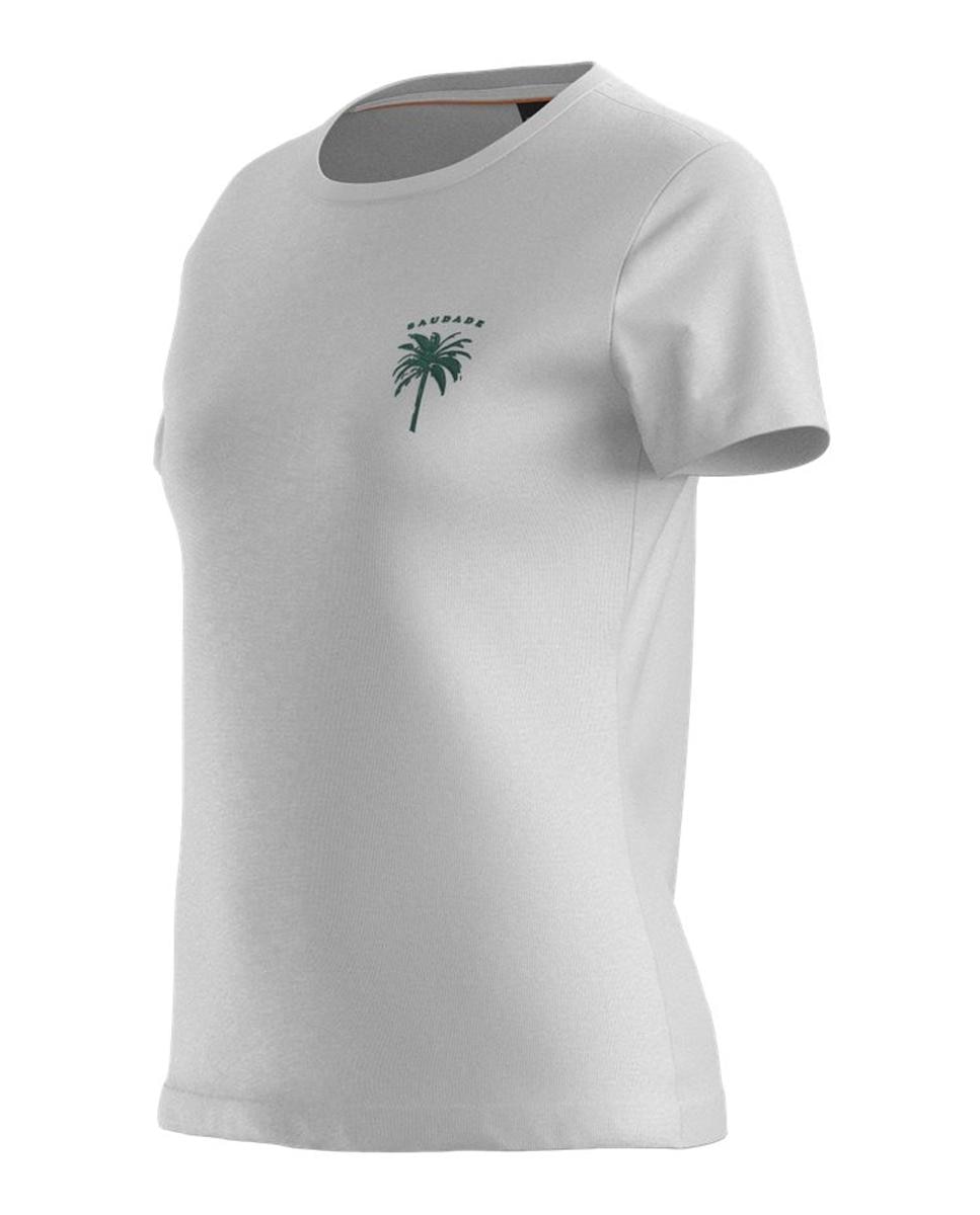 T-shirt de mulher com manga curta Branco-4